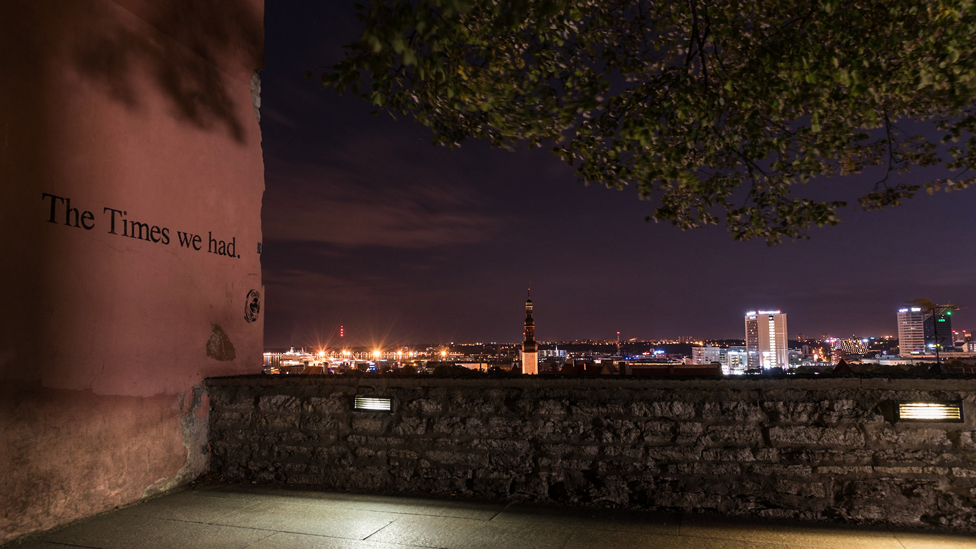 Night photography on Toompea Hill in Tallinn, Estonia