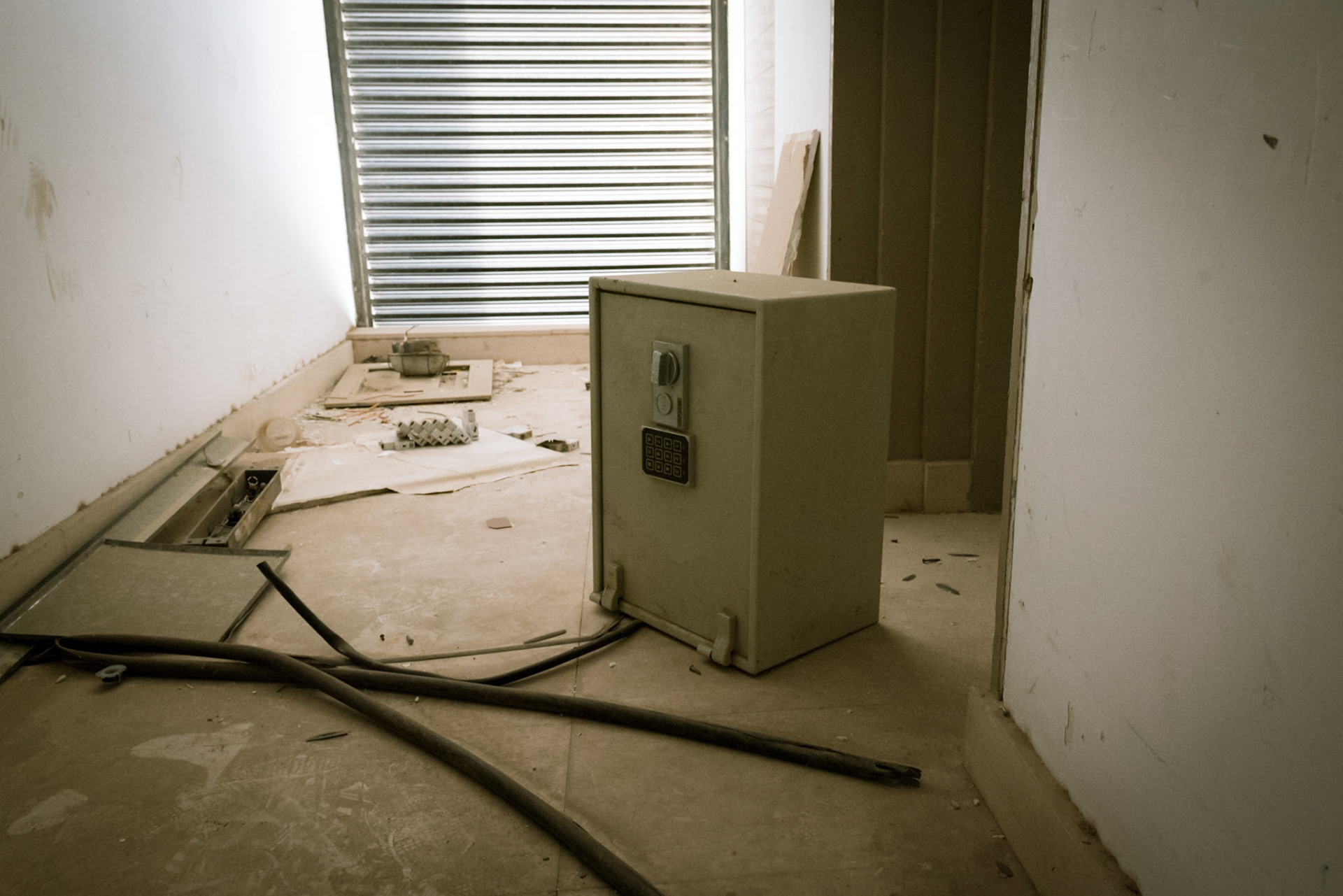 An empty safe found in an abandoned hotel in Nicosia, Cyprus
