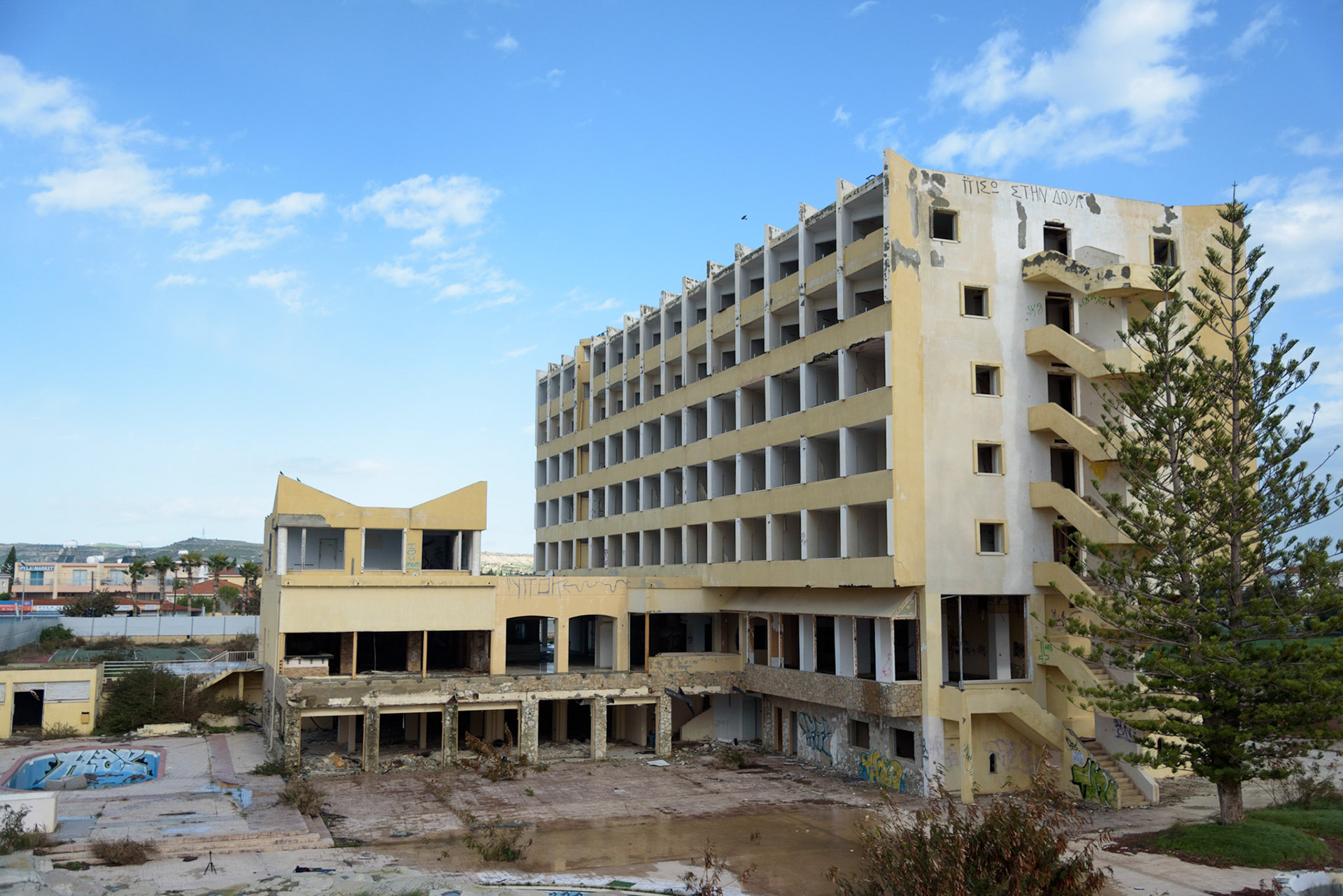 Urban exploration in an abandoned hotel in Larnaca, Cyprus