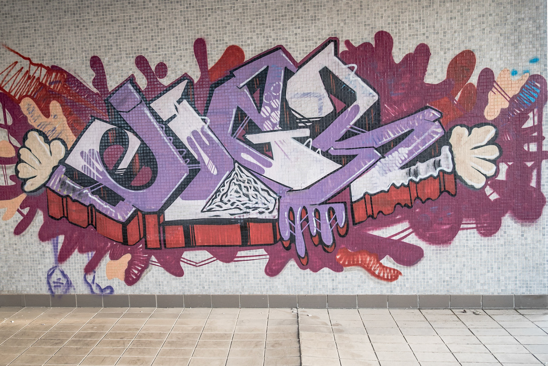 Street art in an abandoned hotel in Nicosia, Cyprus