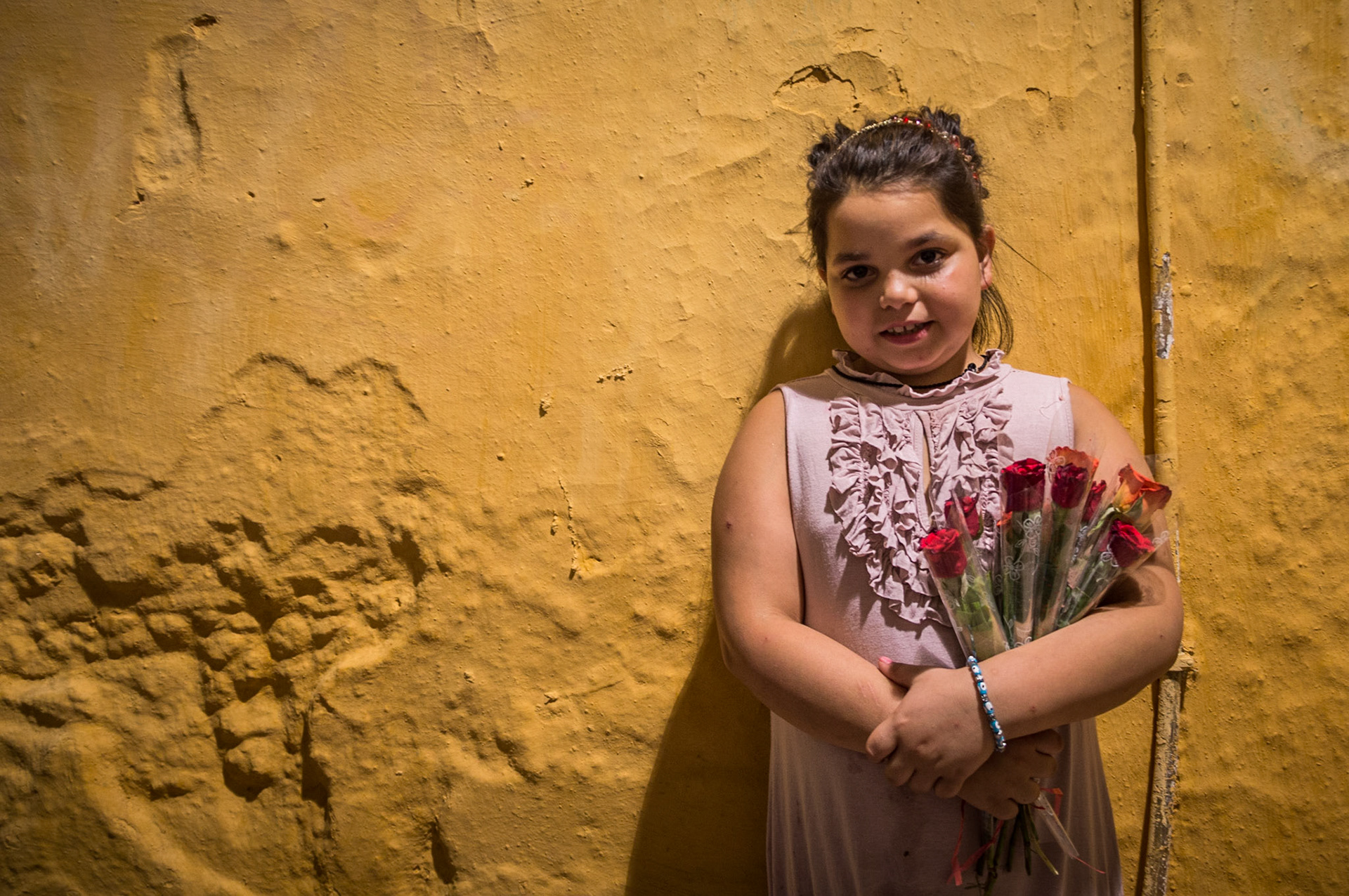Flower Girl in Chania Crete, Greece