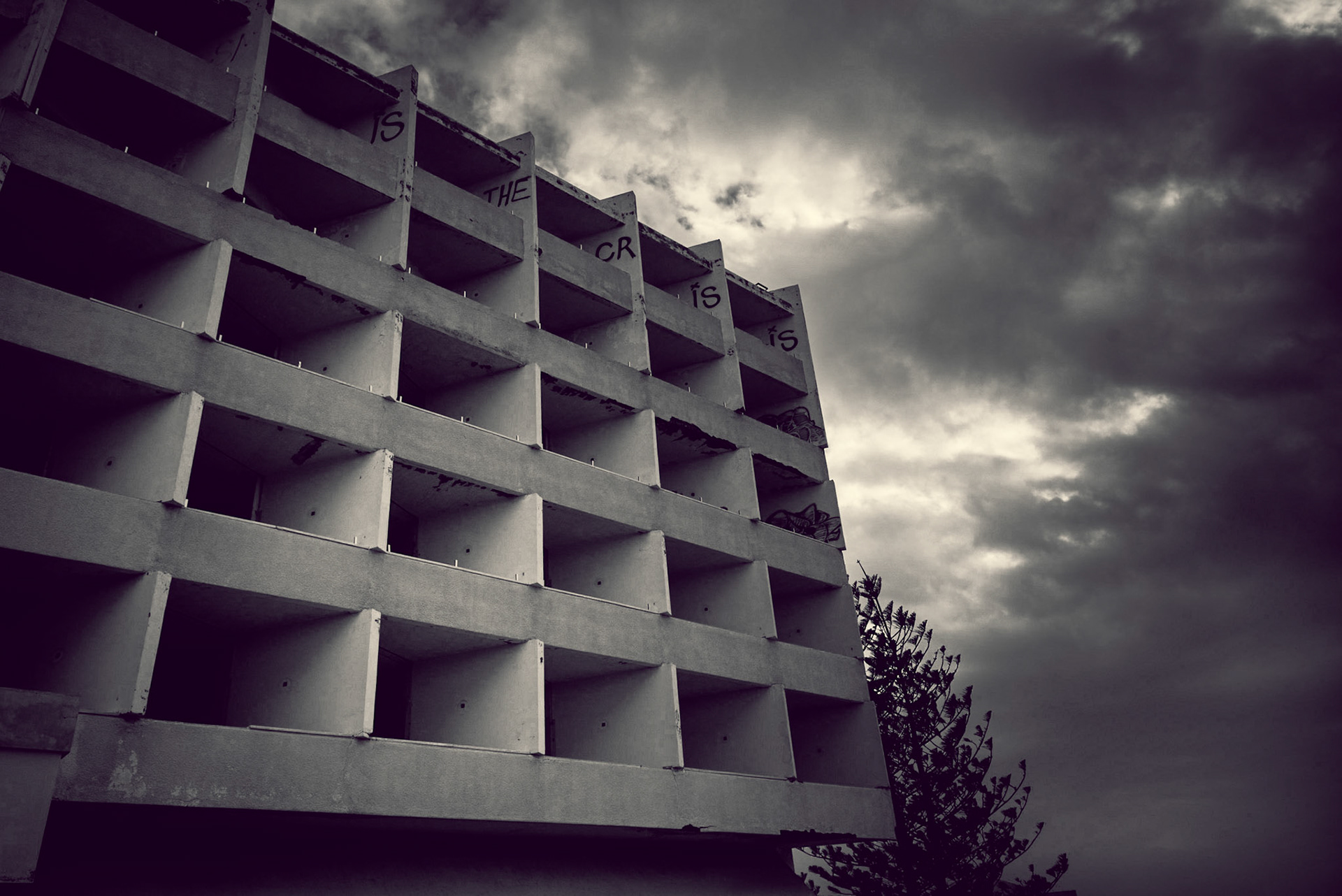 Urban exploration in an abandoned hotel in Larnaca, Cyprus
