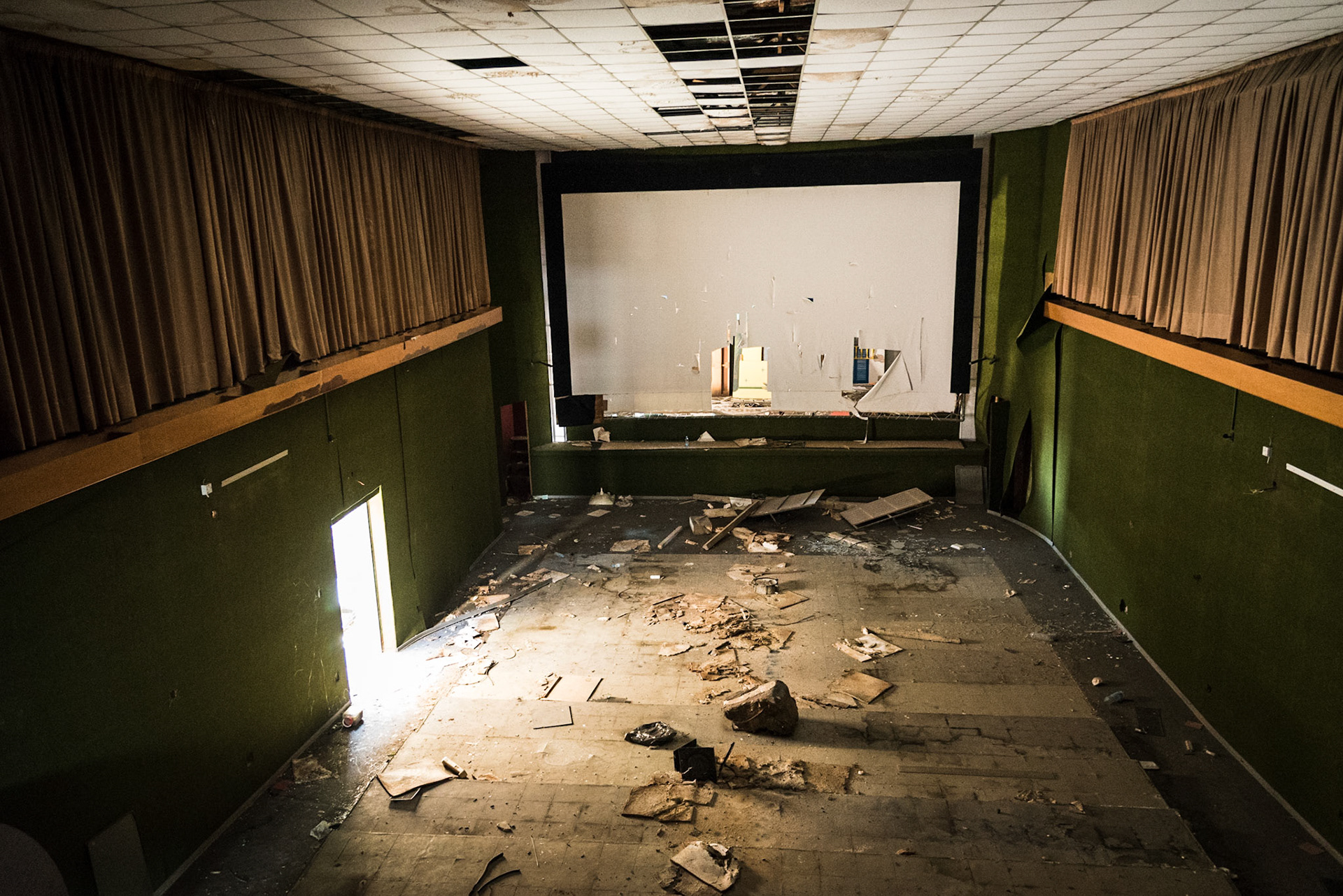 Urban exploration in an abandoned cinema in Nicosia, Cyprus