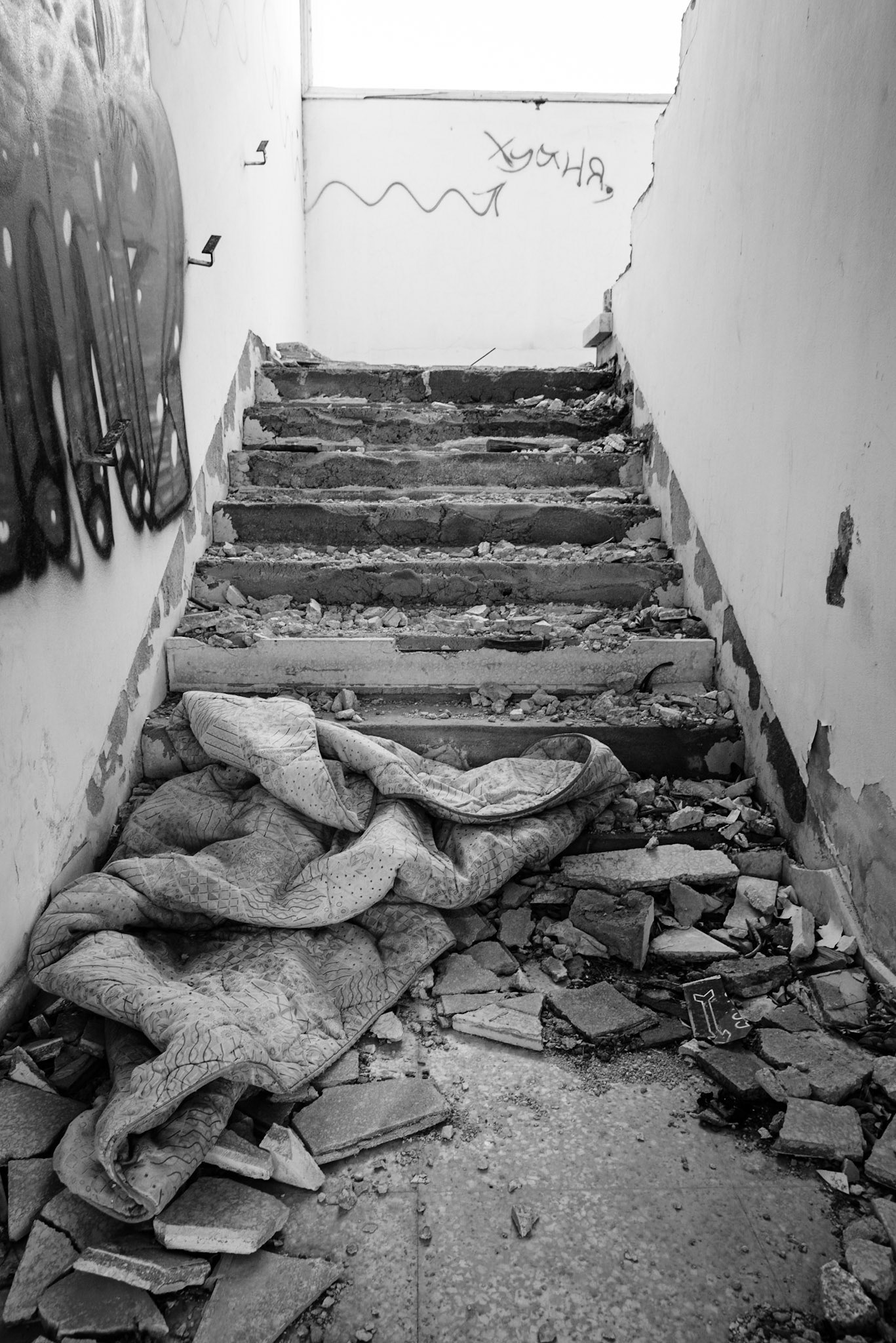 Urban exploration in an abandoned hotel in Larnaca, Cyprus