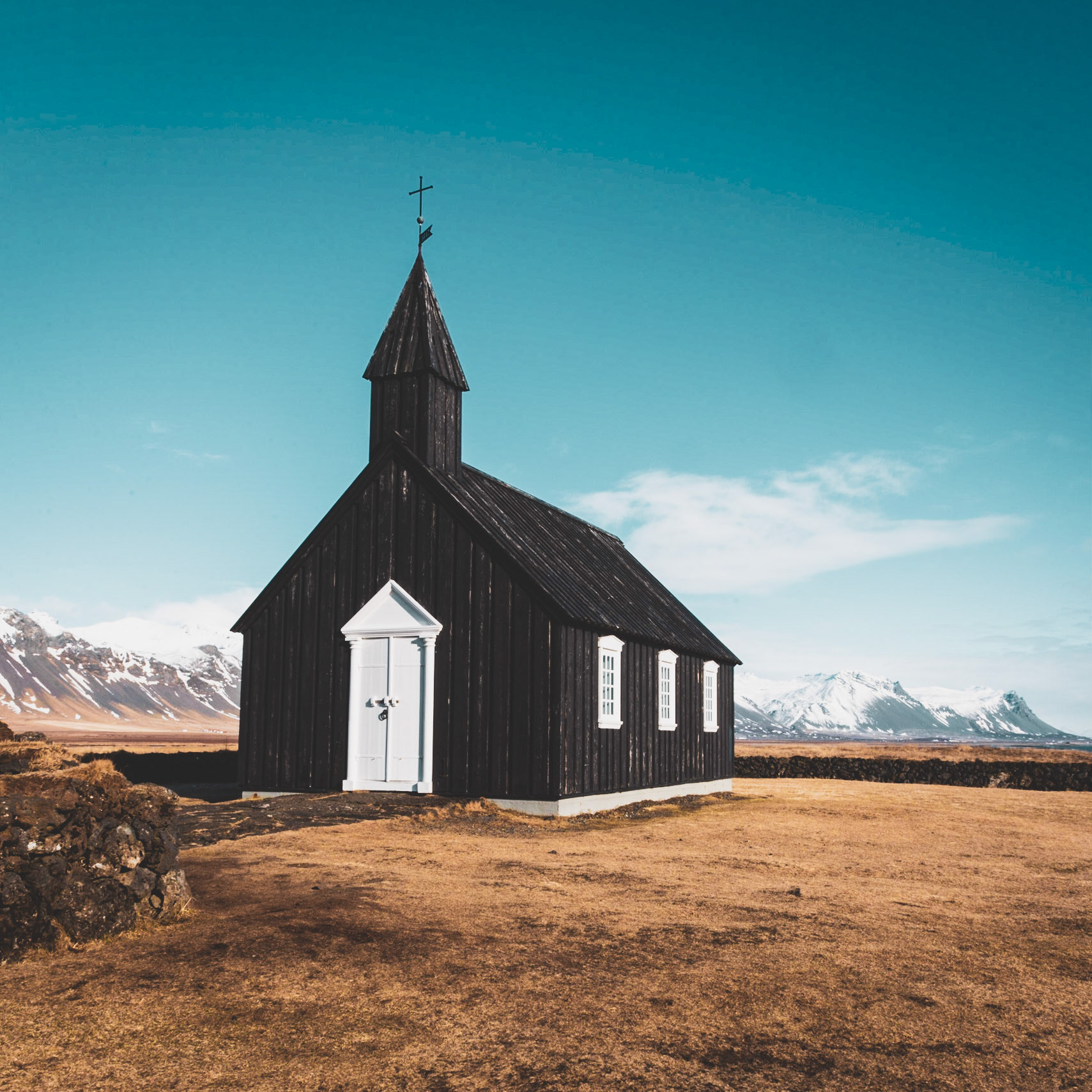 Budakirkja, the black church of Budir, Iceland