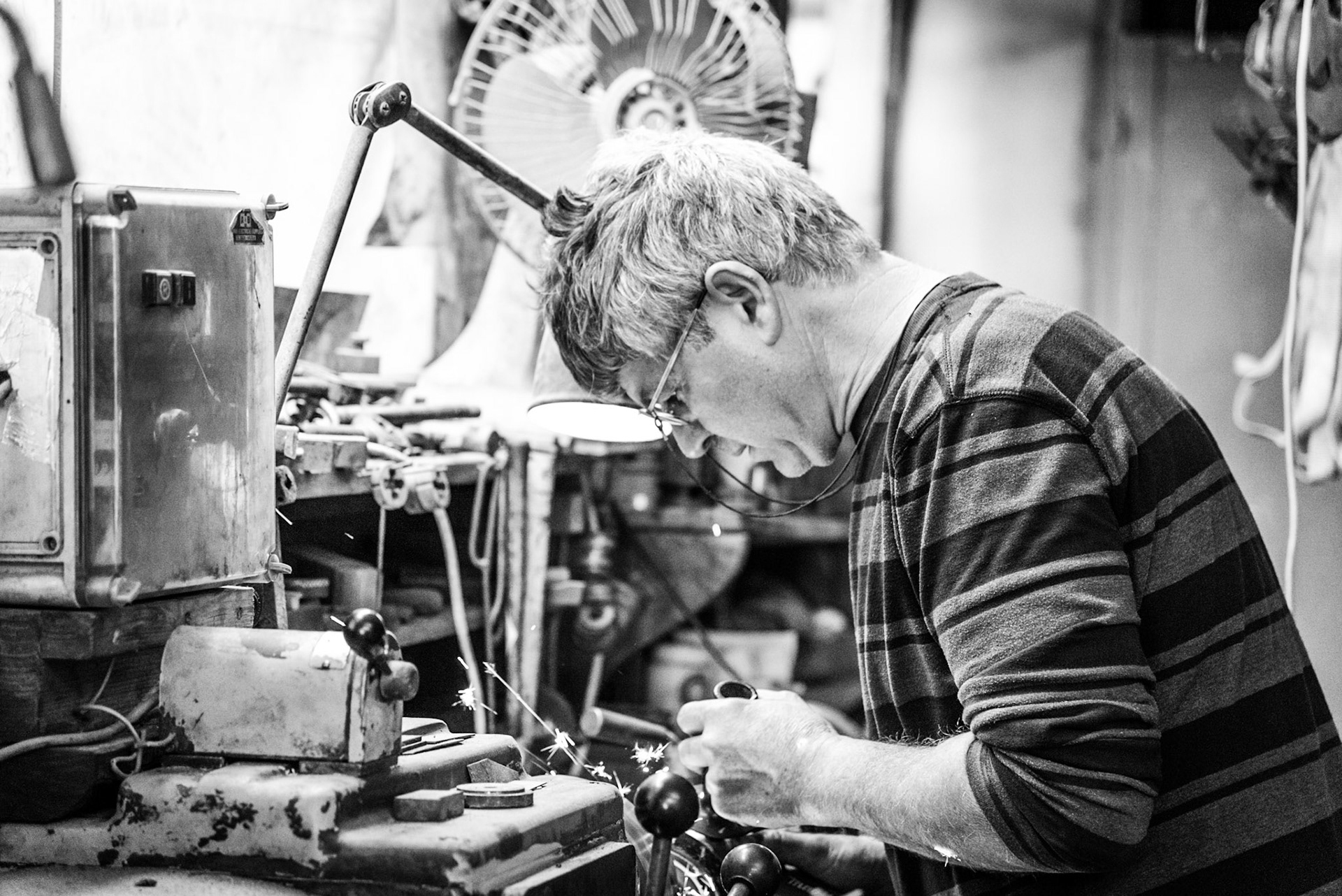 A man working at his garage in Limassol, Cyprus