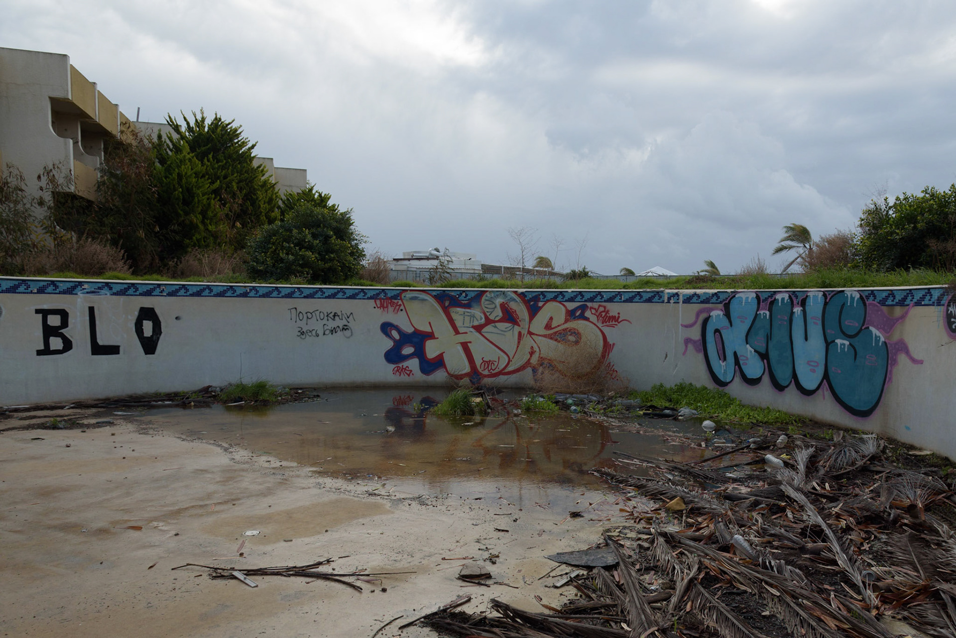 Urban exploration in an abandoned hotel in Larnaca, Cyprus