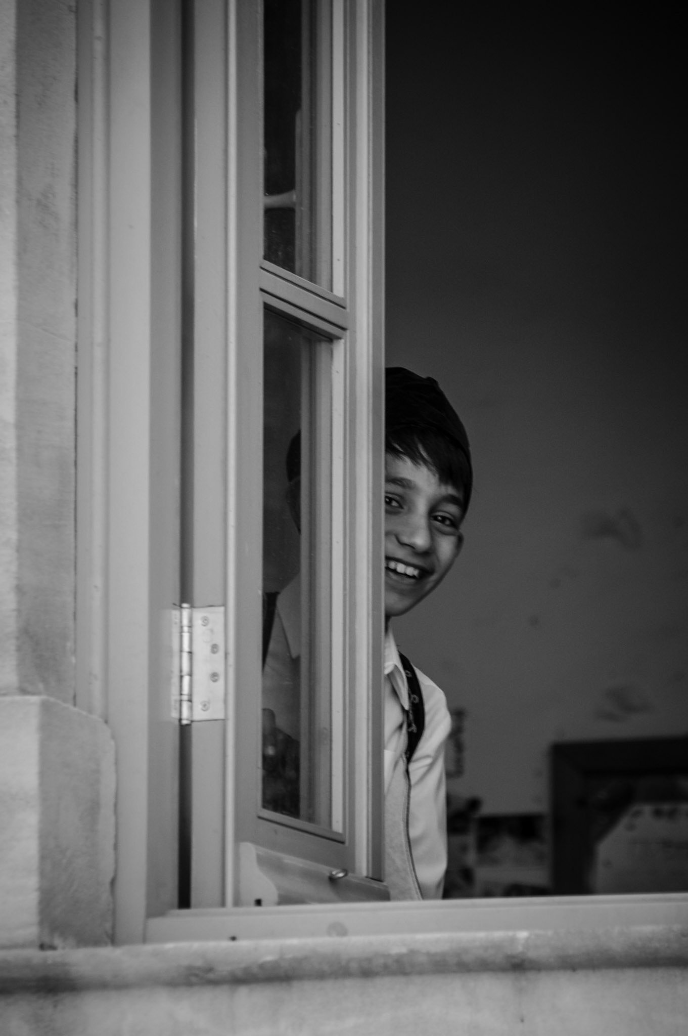 Kid wearing traditional greek costume smiling. Shot at Faneromeni, Old Nicosia, Cyprus