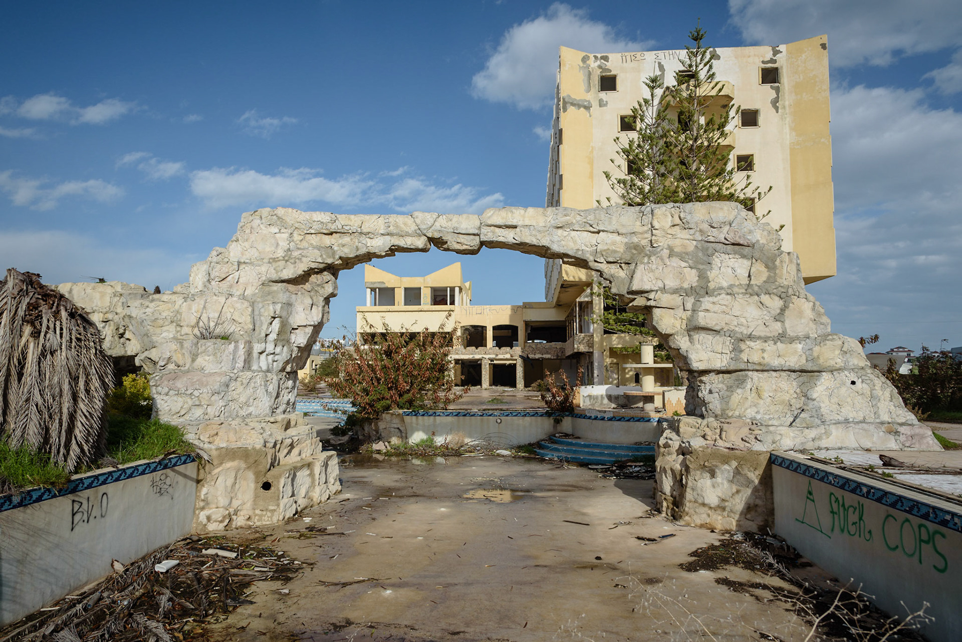 Urban exploration in an abandoned hotel in Larnaca, Cyprus