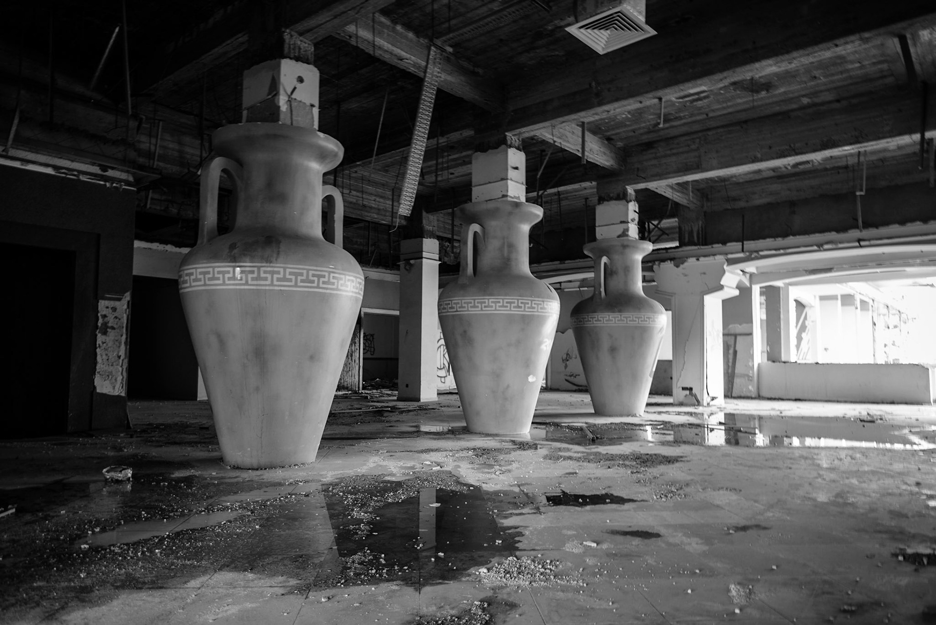 Urban exploration in an abandoned hotel in Larnaca, Cyprus