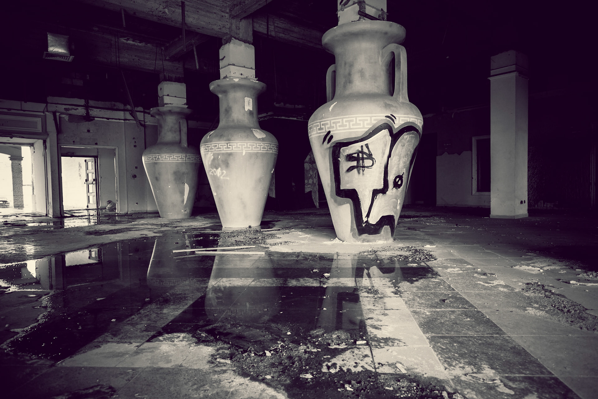 Urban exploration in an abandoned hotel in Larnaca, Cyprus