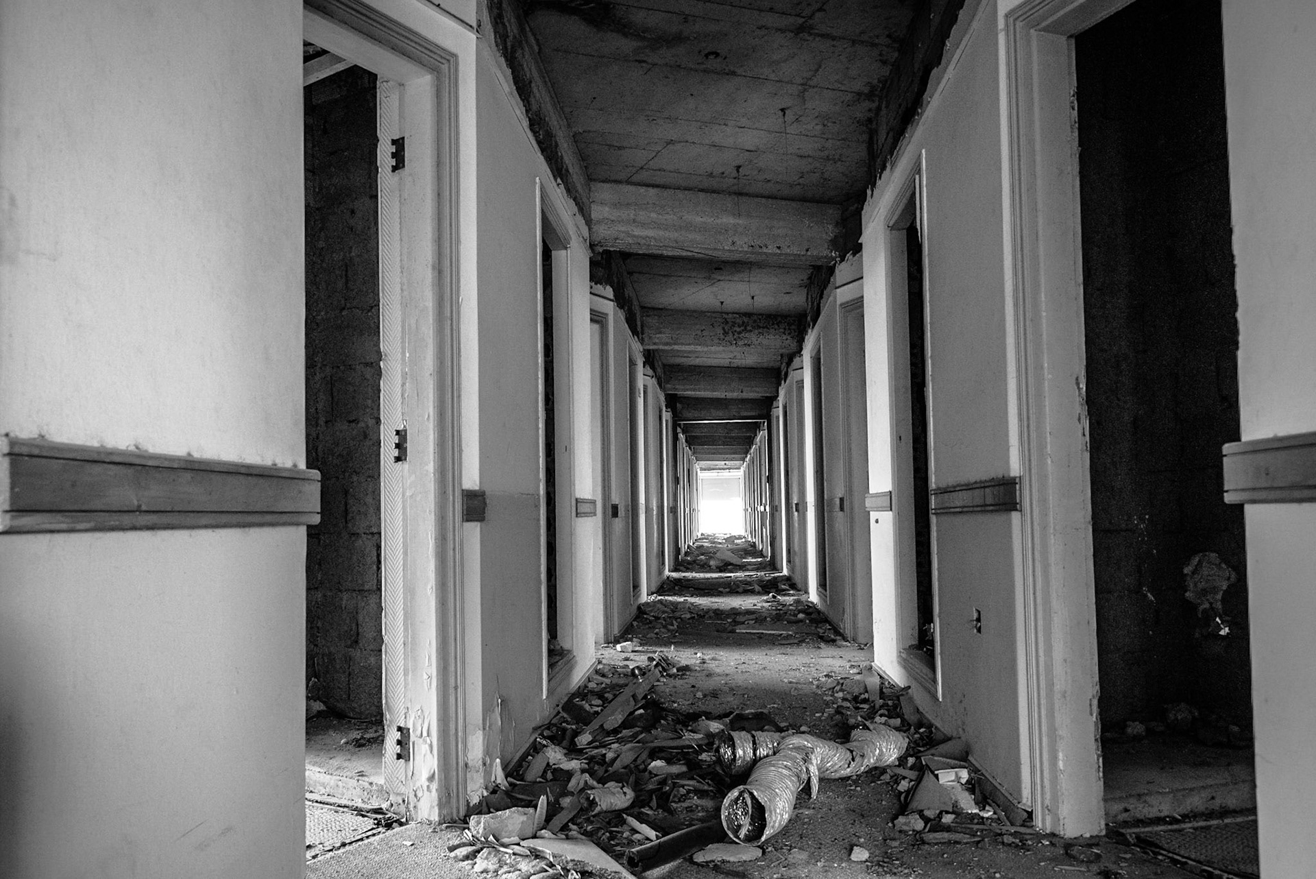 Urban exploration in an abandoned hotel in Larnaca, Cyprus