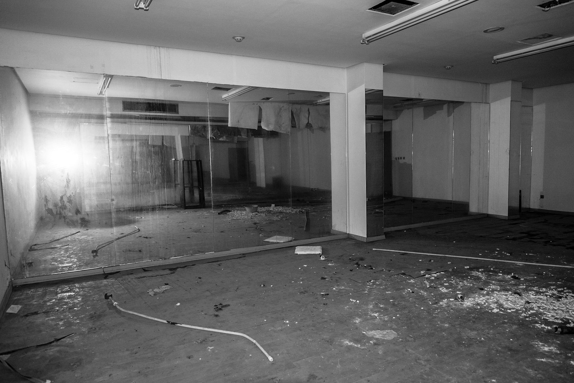 The dance hall of the abandoned hotel in Nicosia, Cyprus