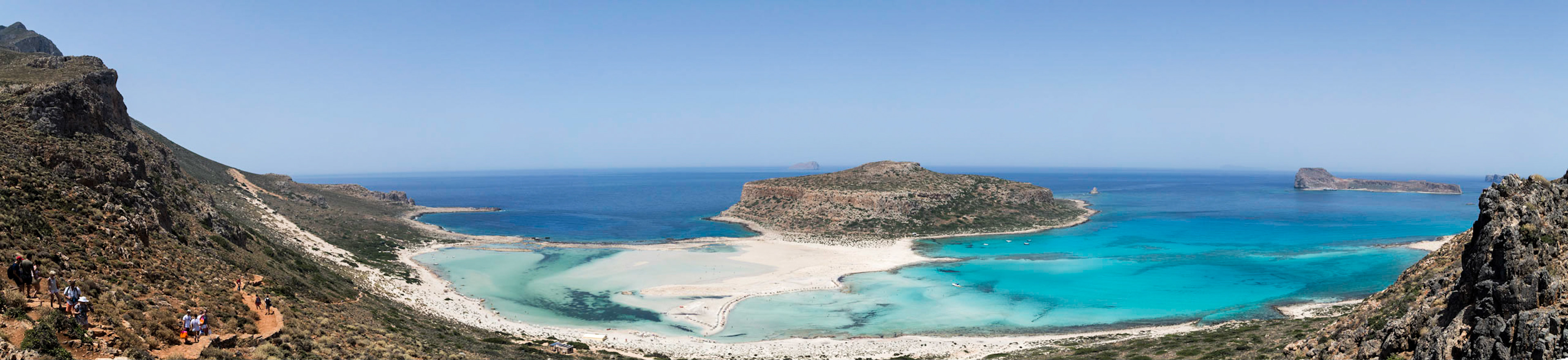 Balos Beach & Lagoon at Gramvoussa peninsula, Kissamos, Crete, Greece.