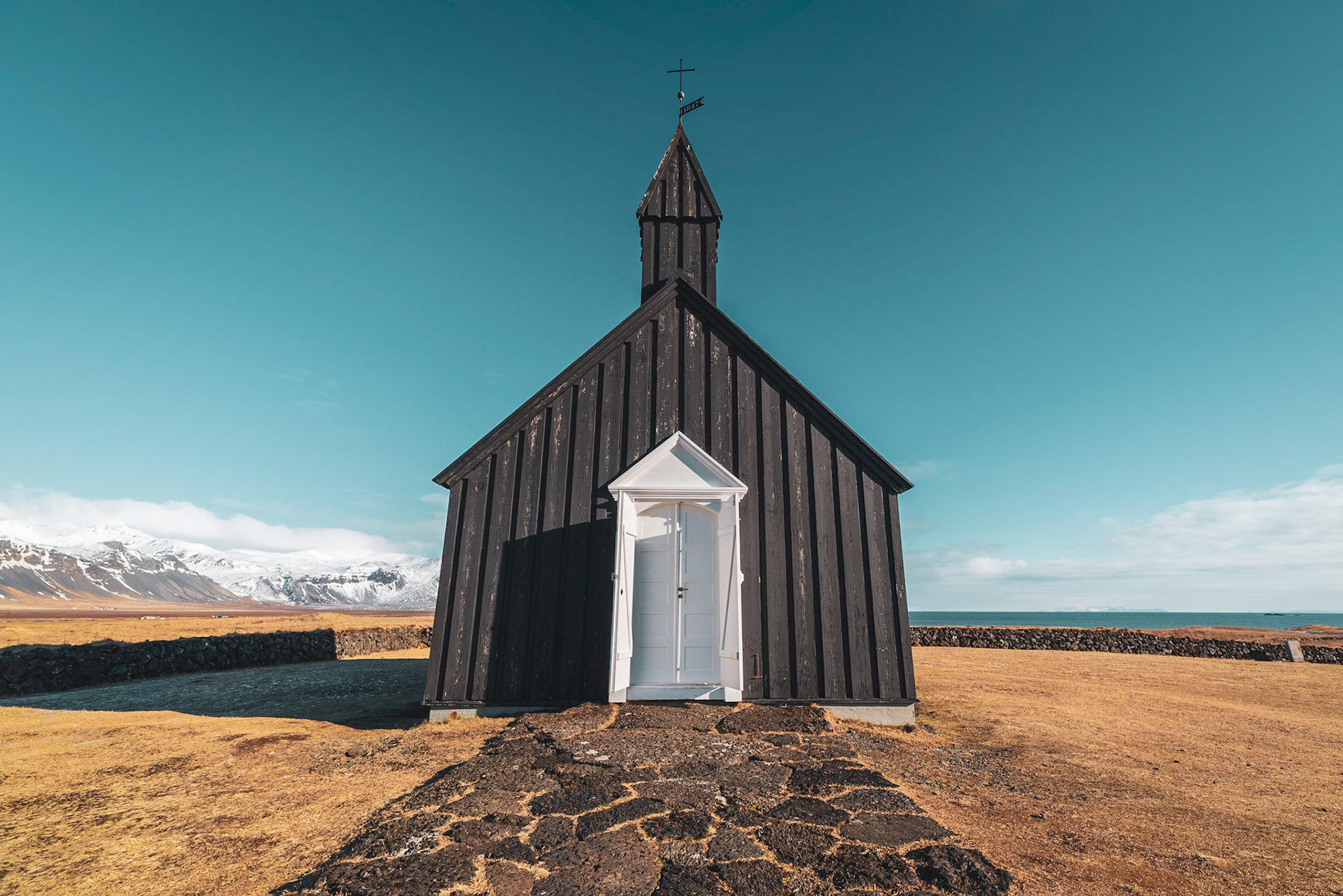 Budakirkja, the black church of Budir, Iceland