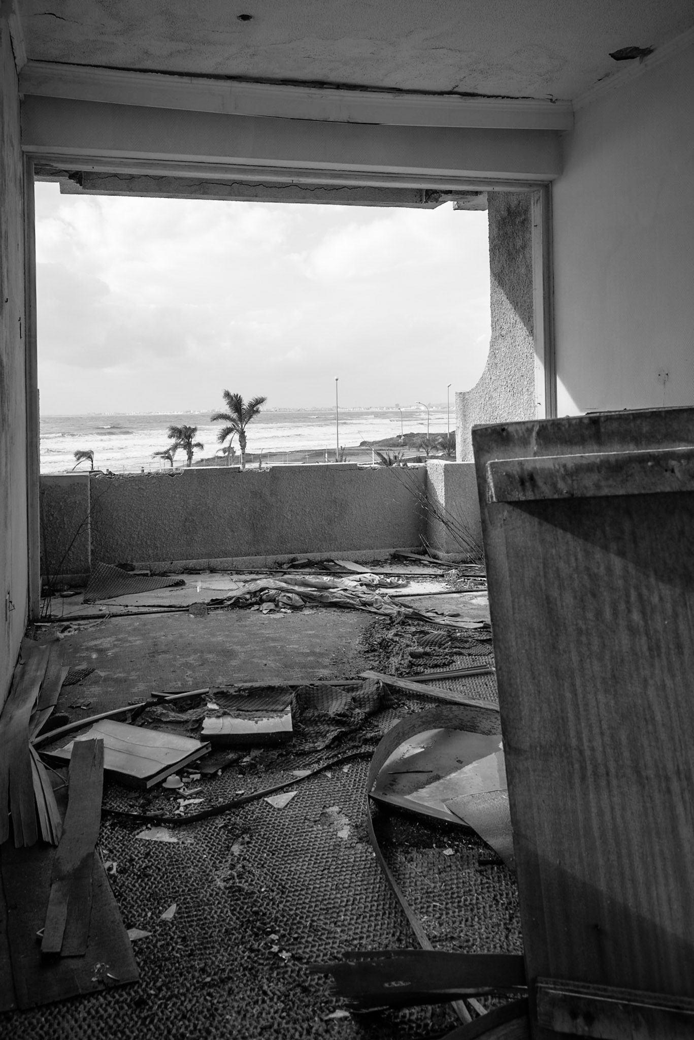 Urban exploration in an abandoned hotel in Larnaca, Cyprus