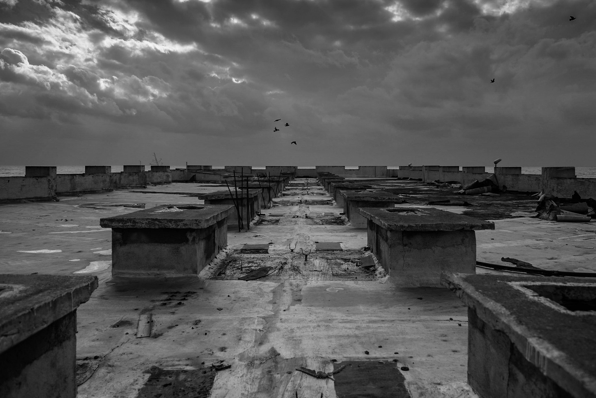 Urban exploration in an abandoned hotel in Larnaca, Cyprus