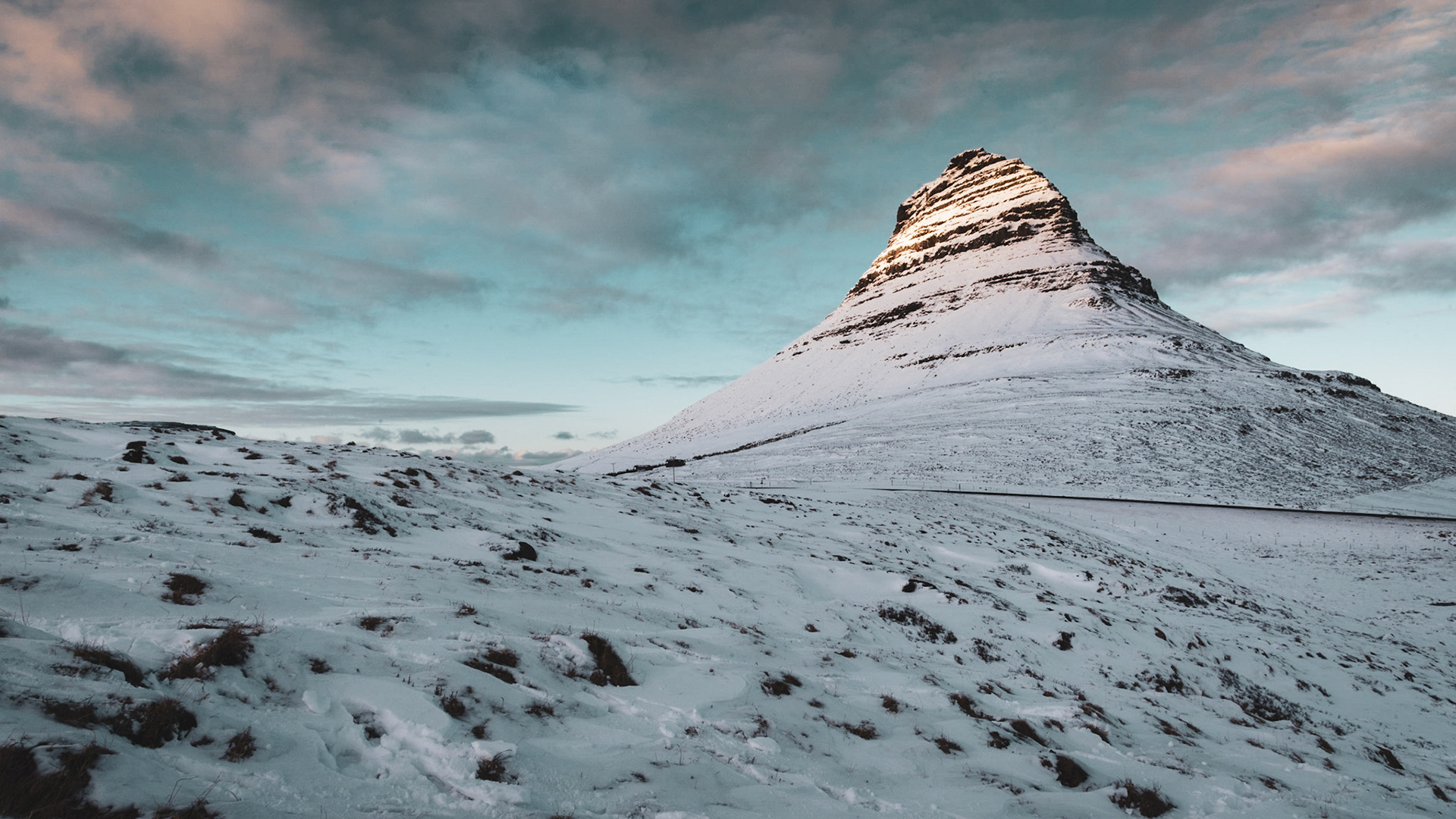 Clouds over Kirkjufell, Iceland
