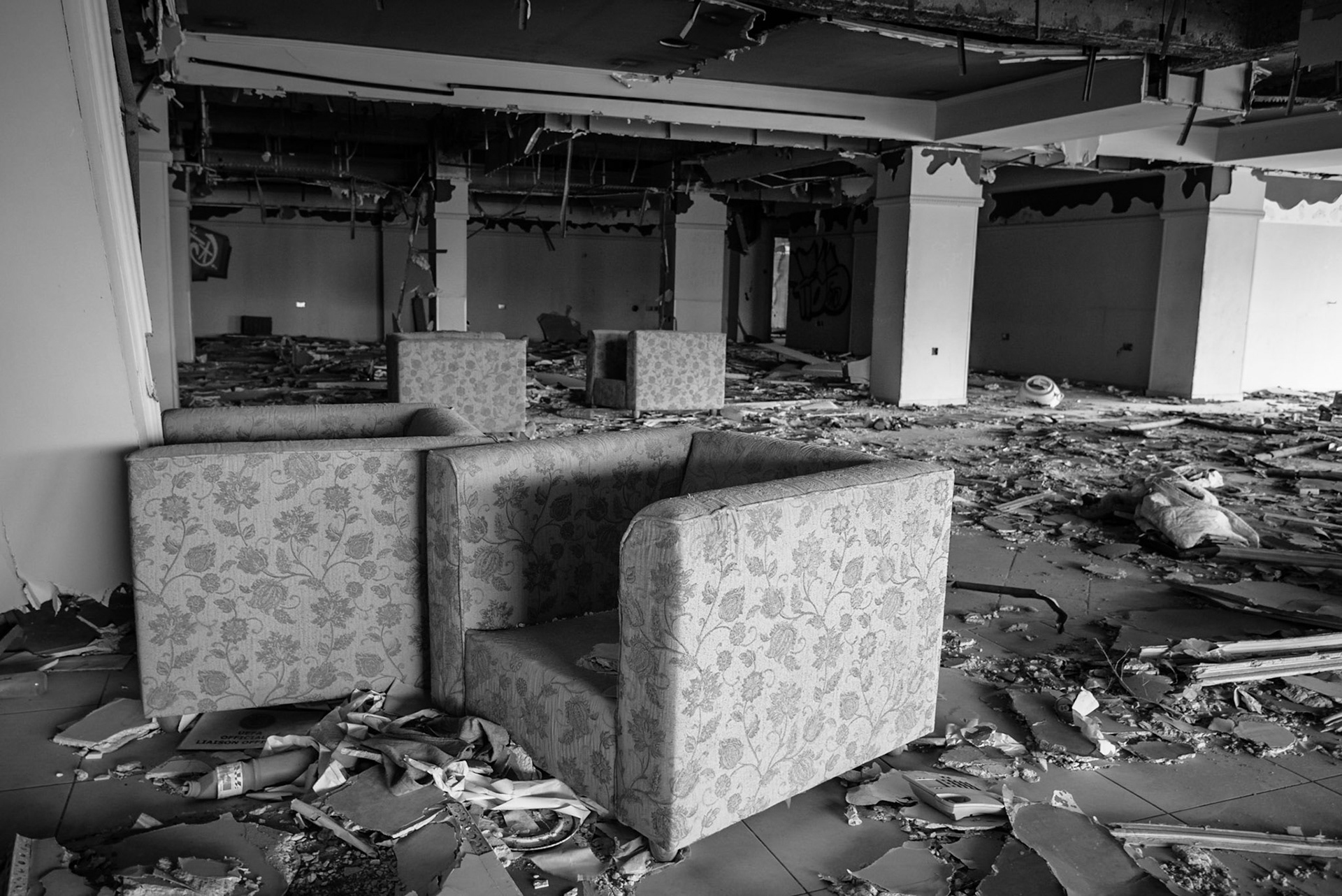 Urban exploration in an abandoned hotel in Larnaca, Cyprus