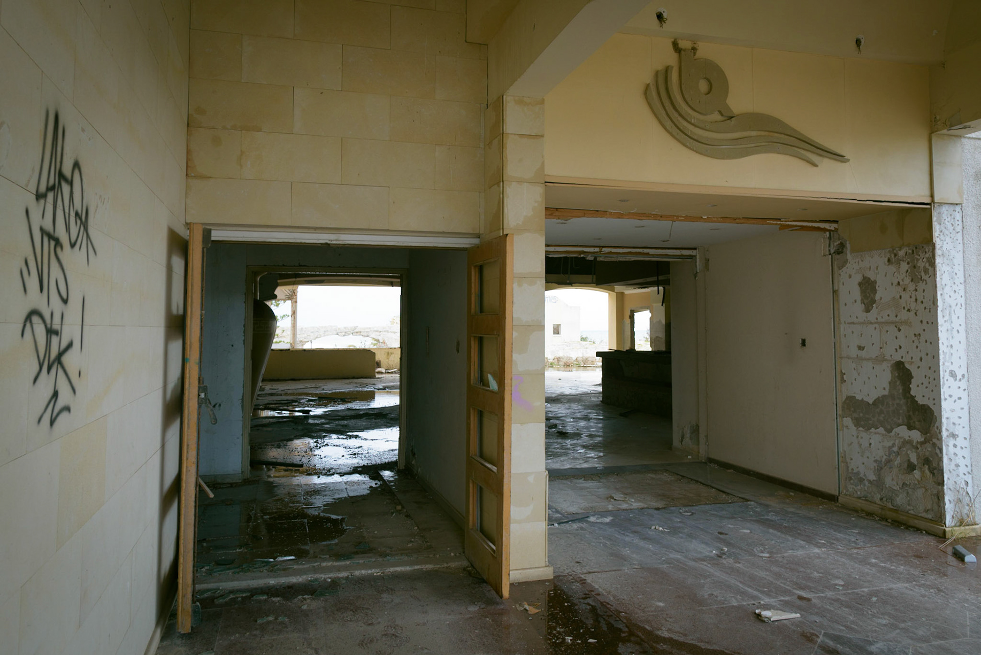 Urban exploration in an abandoned hotel in Larnaca, Cyprus