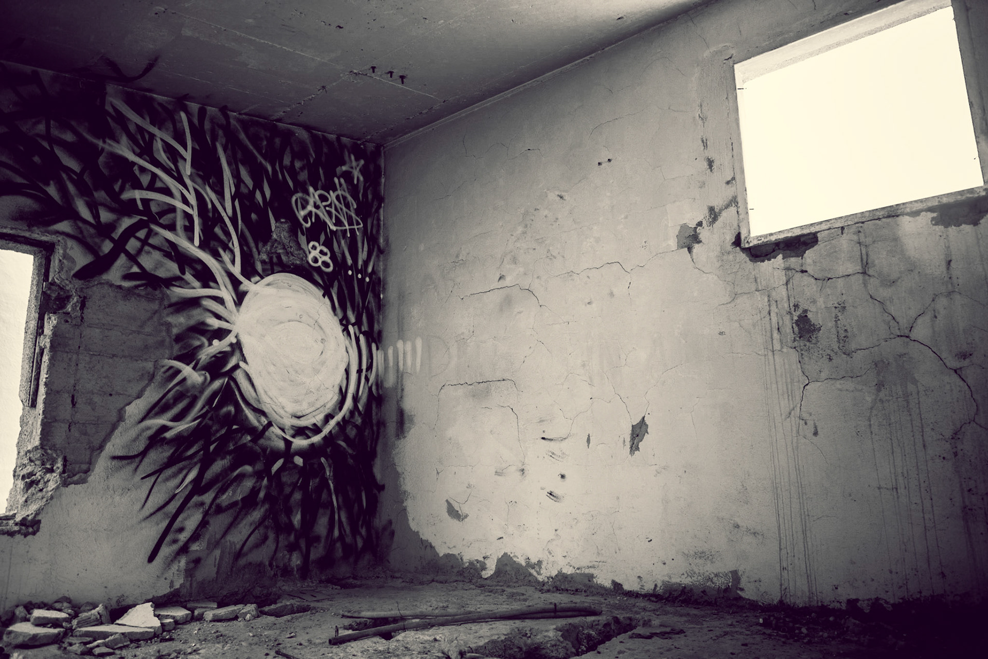 Urban exploration in an abandoned hotel in Larnaca, Cyprus