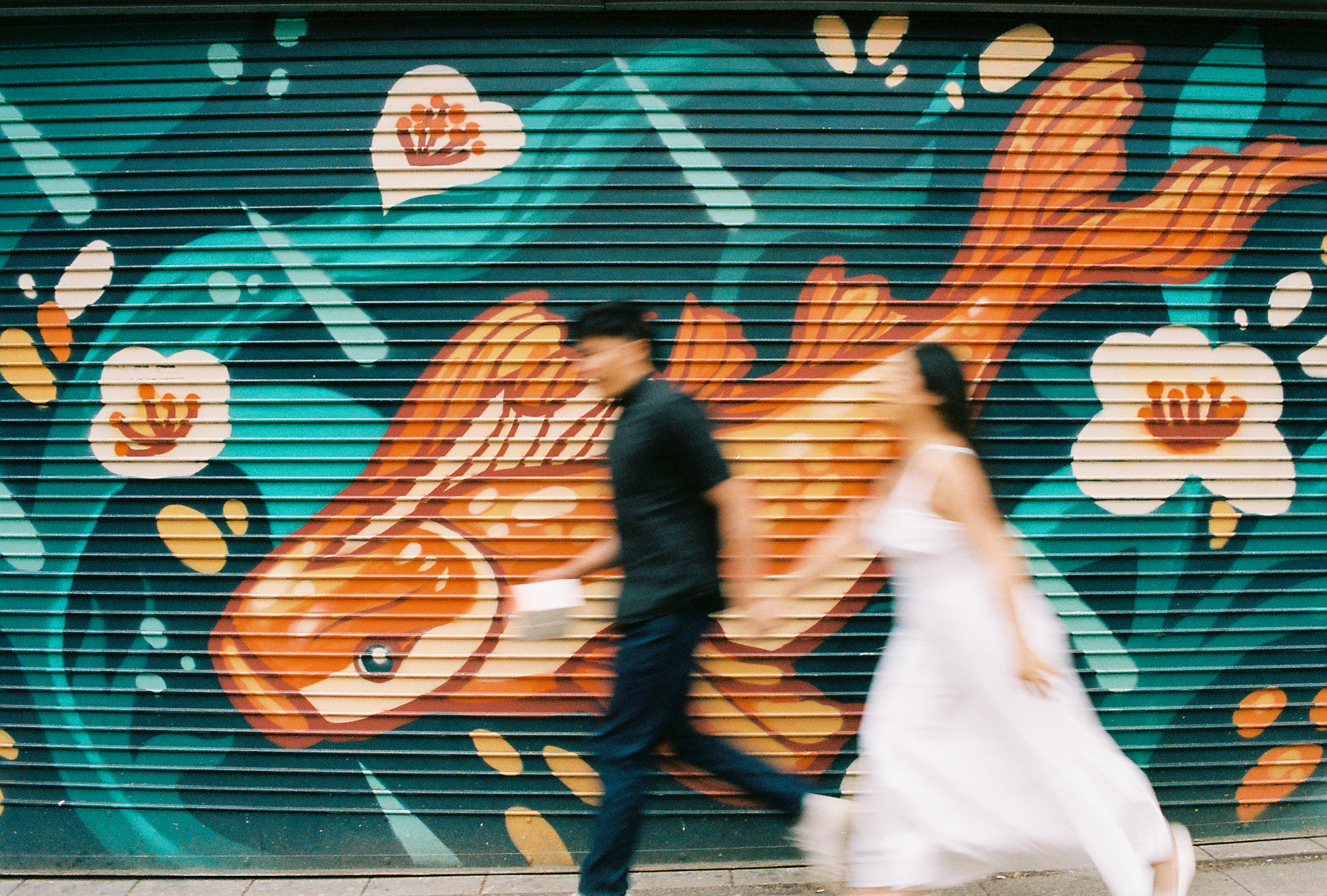 Vancouver film photographer - Engagement session in Chinatown, Vancouver