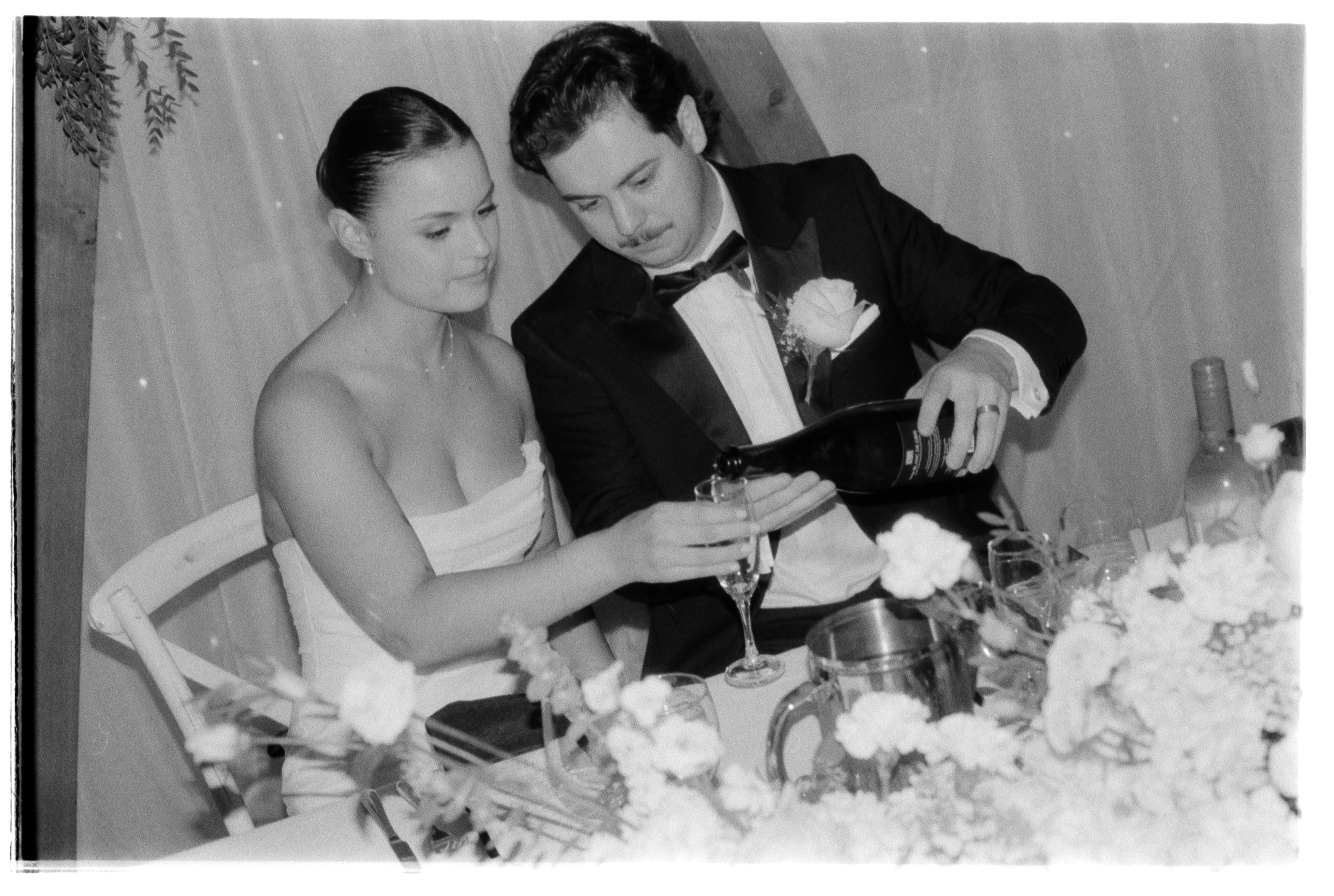 Second photographer on 35mm film during a fall wedding in pitt meadows