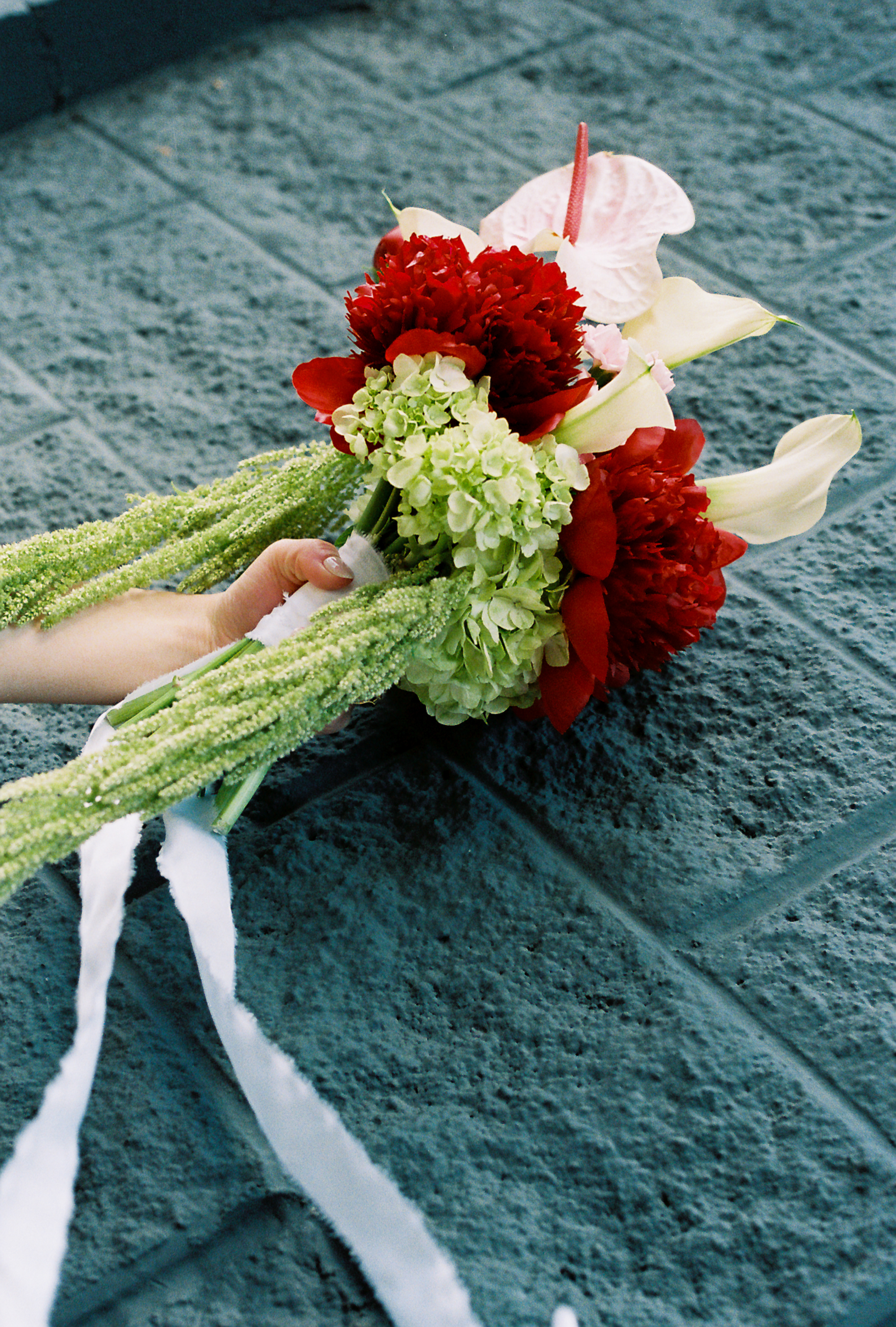 Bridal florals on 35mm film 