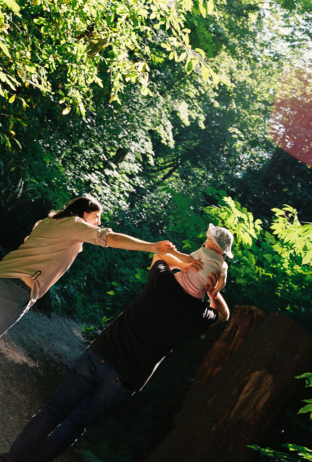 Burnaby family photography on film at Confederation Park 