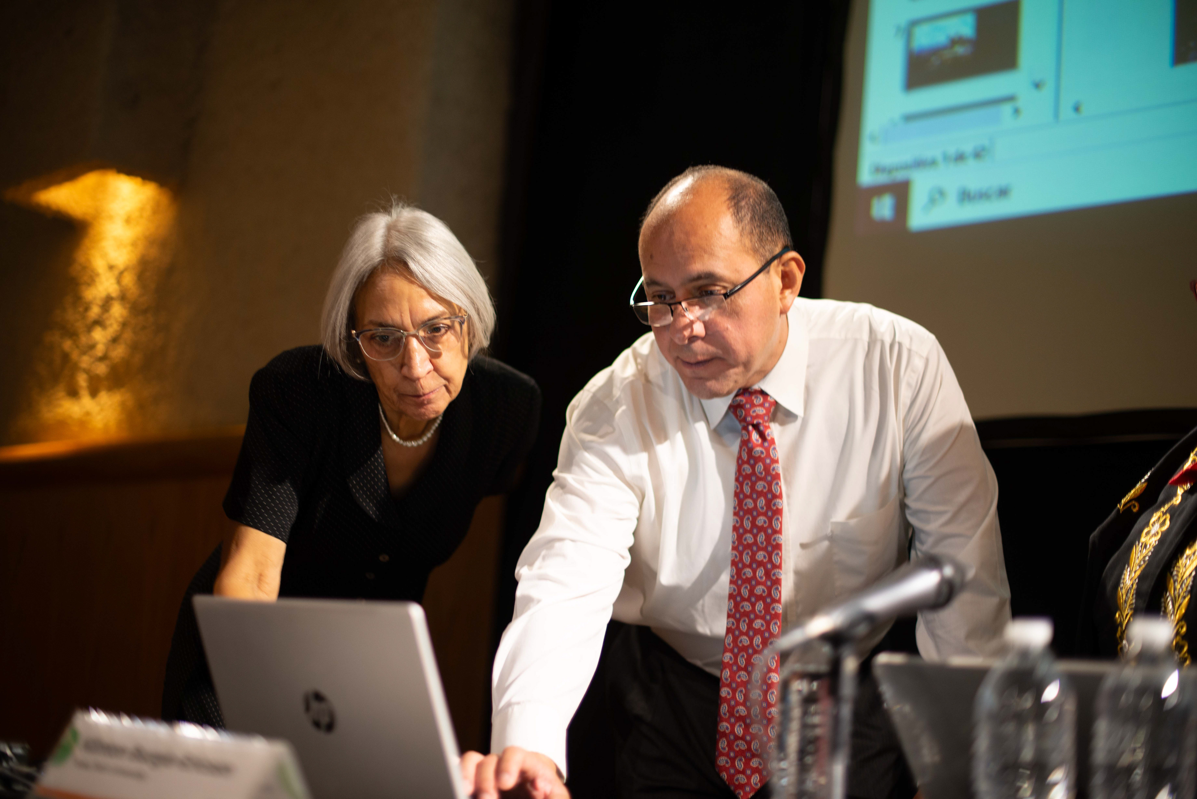 Ann Mariel Leimer, PhD and Martin Camacho, PhD at CENART.