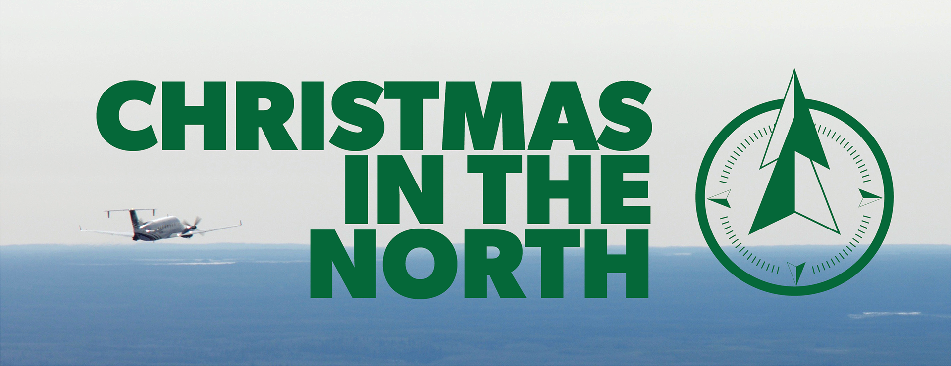 Christmas in the North was a program run by West Wind Aviation to bring gifts to the norther communities that they served. The graphic was meant to be simple and clean and not use any existing Christmas imagery.