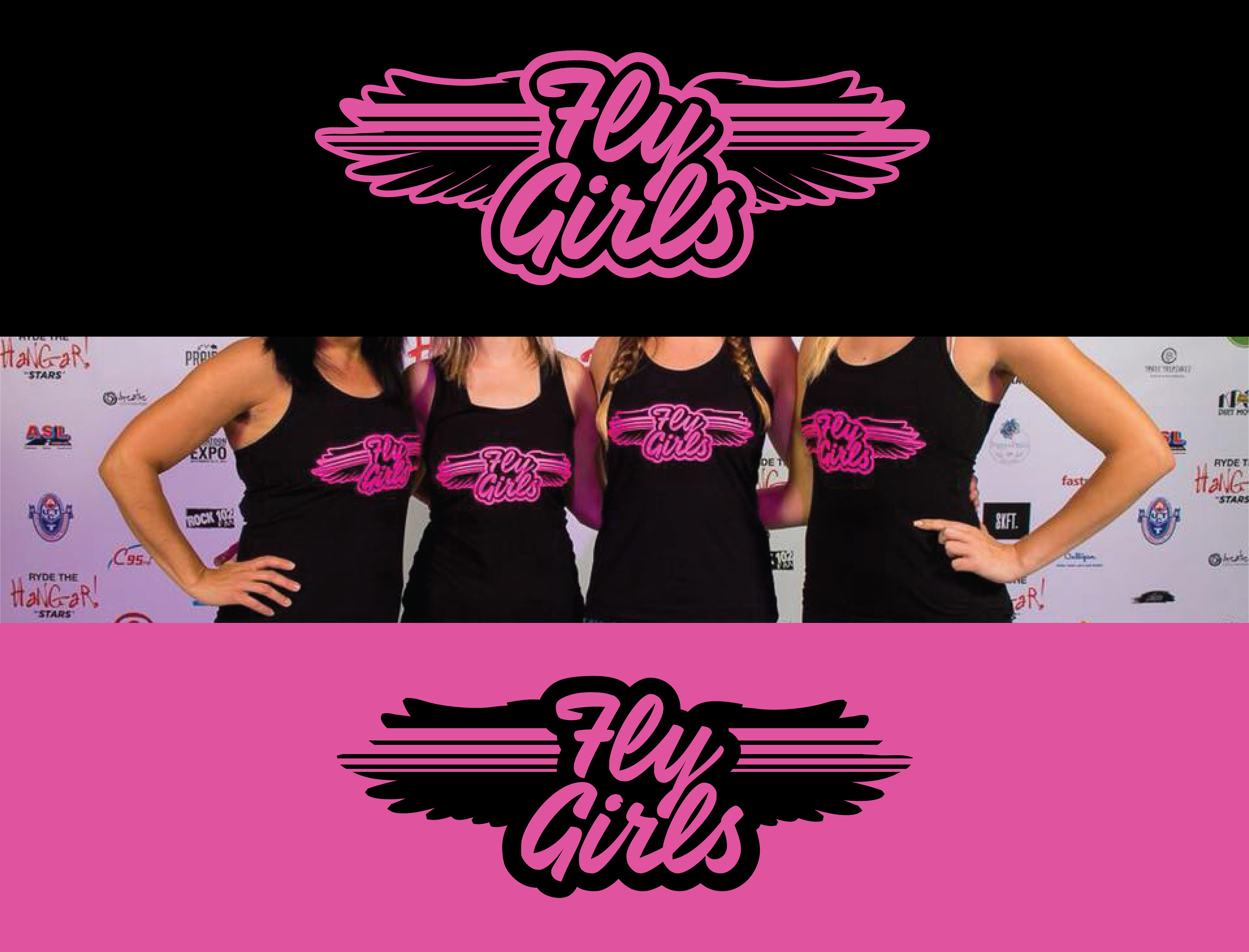 Fly Girls logo was designed for a for a team of Westwind employees for a fundraising  event.