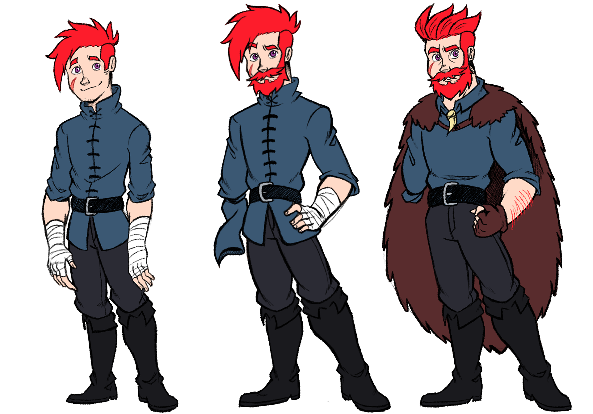 Daven different ages and changes
