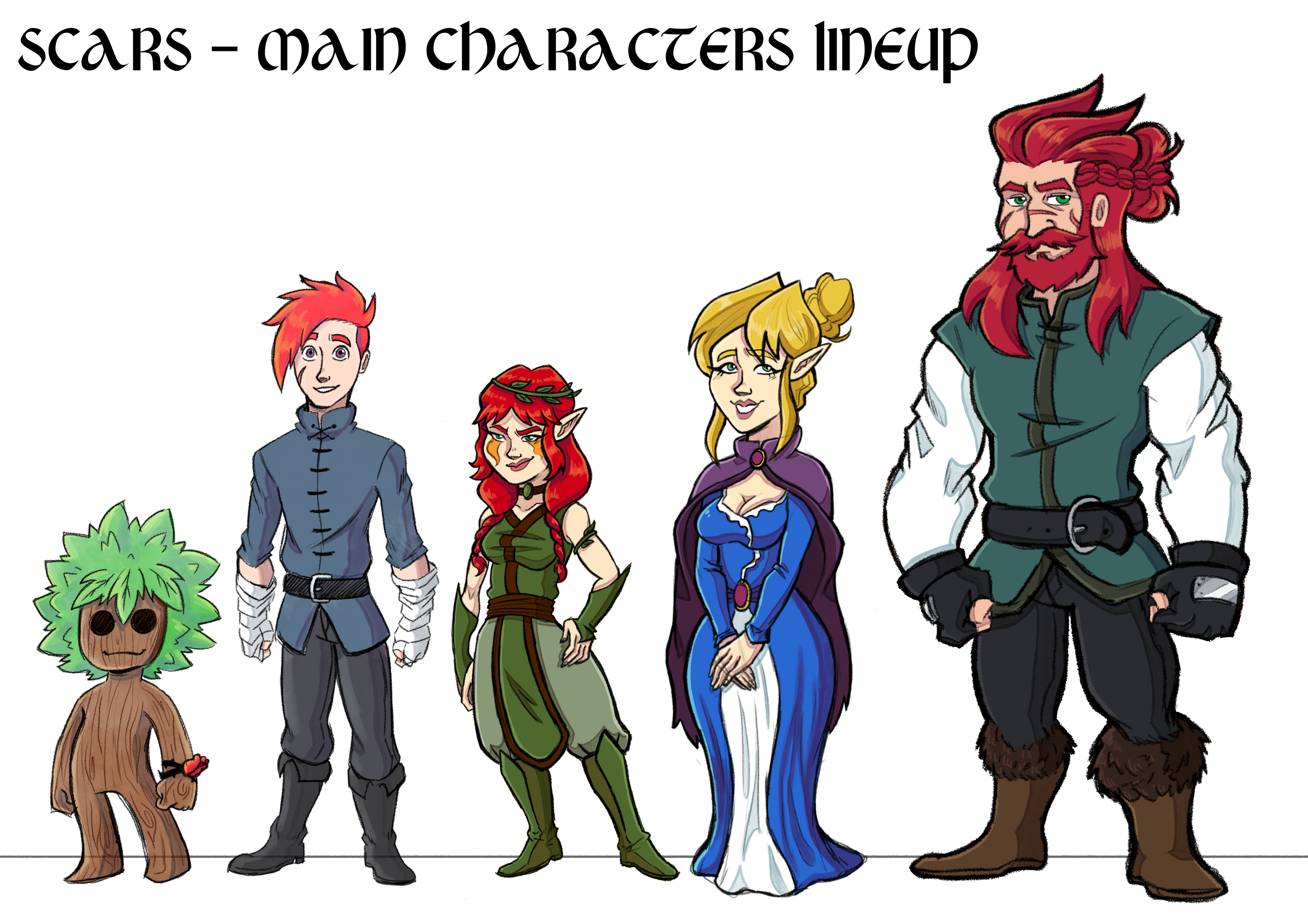 Scars Main Characters Lineup