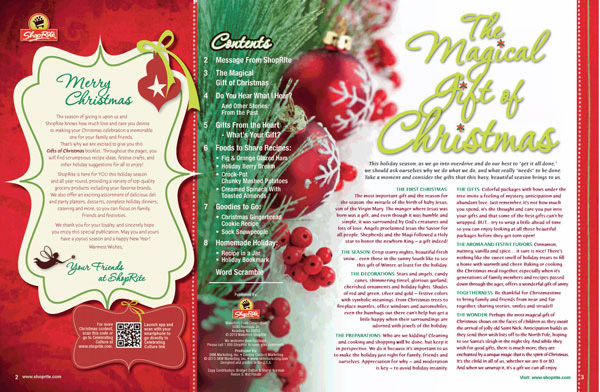 Inside spread magazine