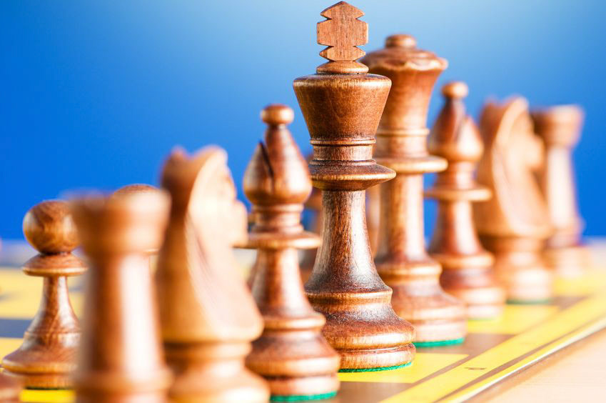 8028501 - set of chess figures on the playing board