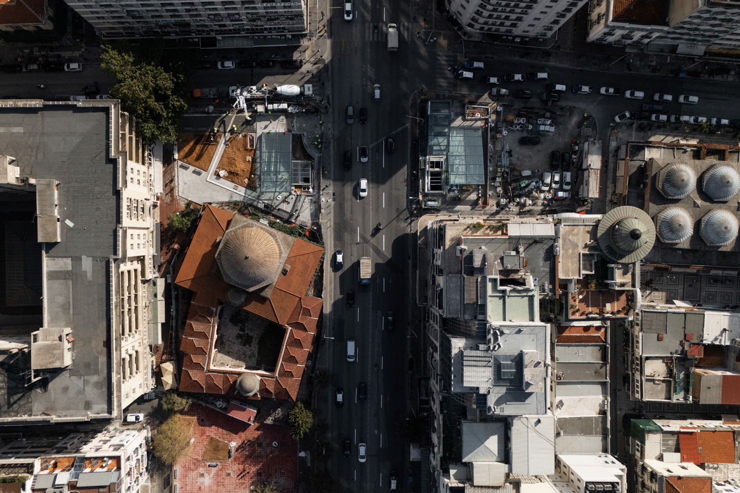 Thessaloniki Metro station interior architectural photography, Venizelou station, by George Papafilippou