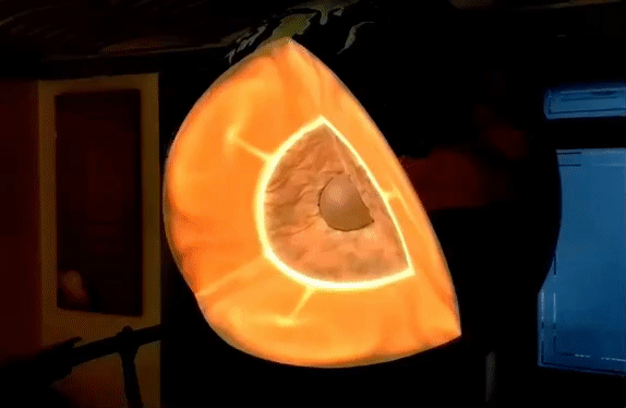 Animation and video mapping of an earth scale model for UNAM's Geology Museum