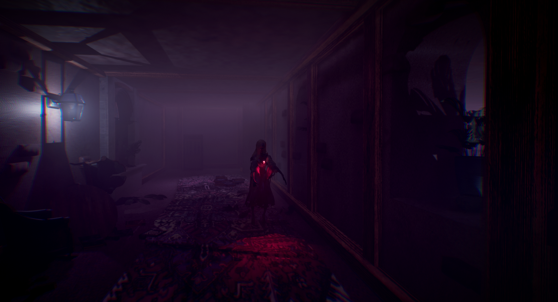 Ghost Pursuit in Second Floor Hallway