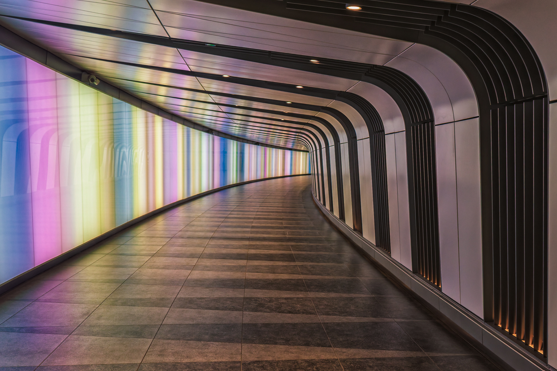 Rainbow Tunnel. King's Cross, London. 21.09.2018