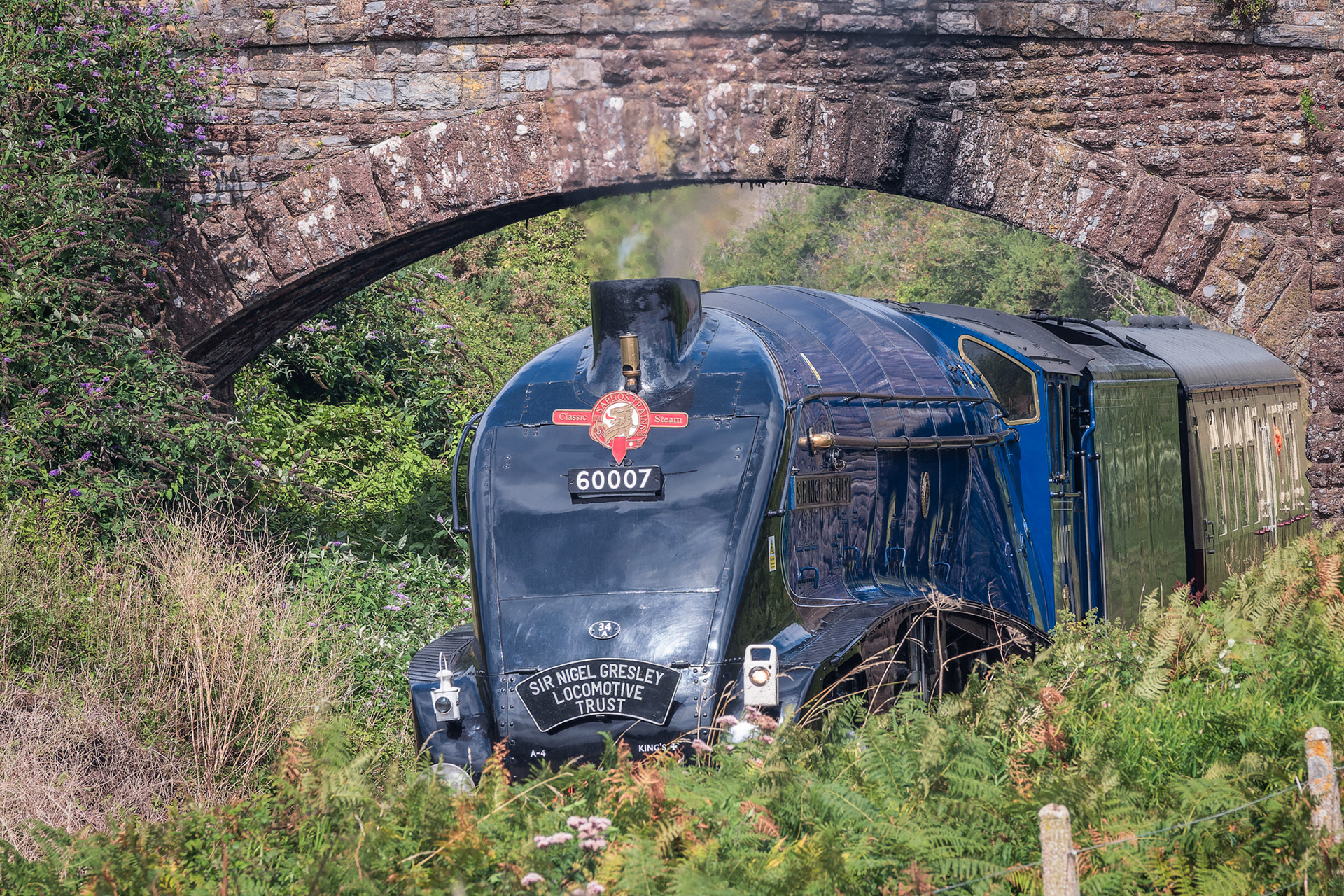 '60007 Sir Nigel Gresley'. Oyster Cove, Paignton. 12.08.2023