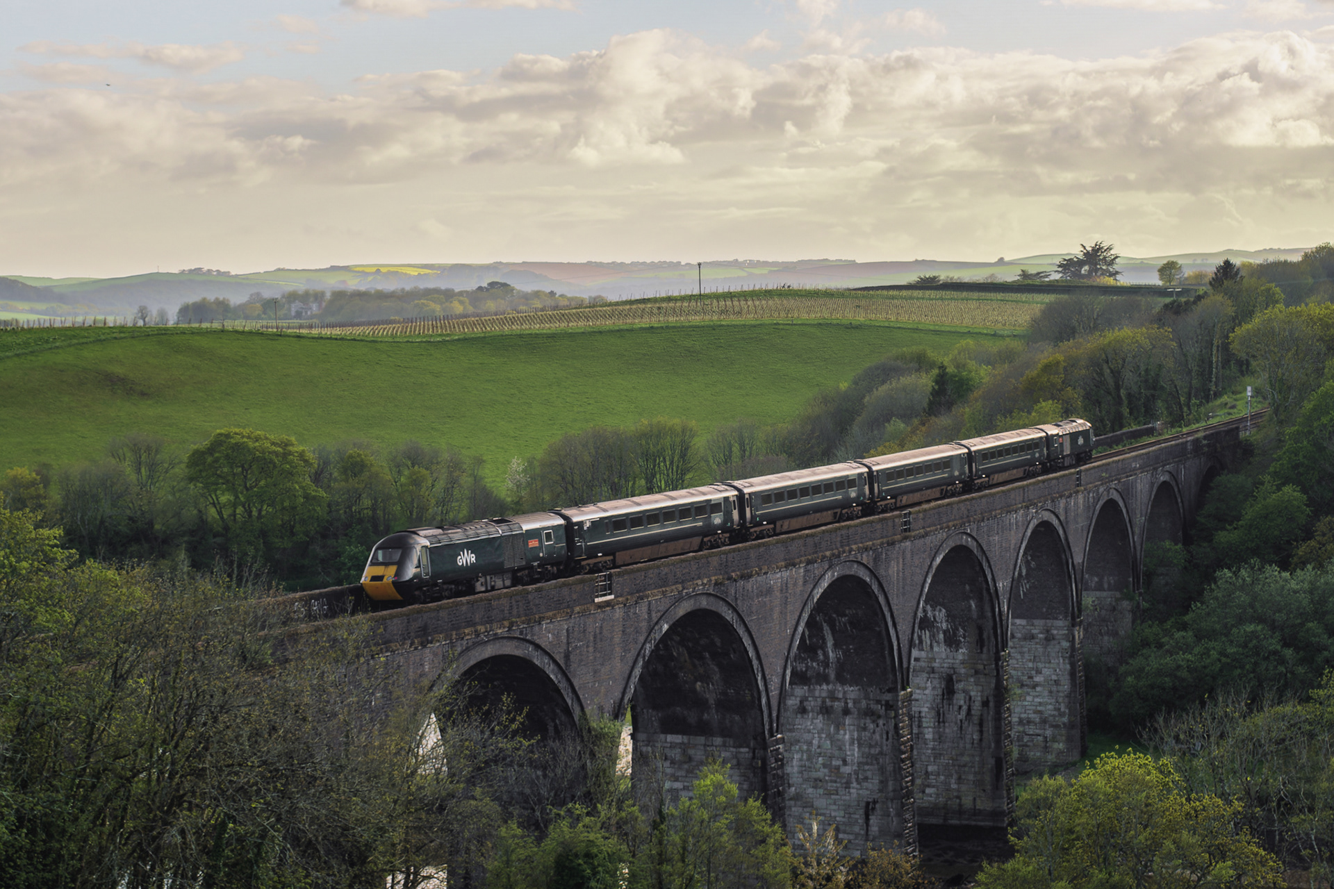 'GWR HST Castle Set'. Forder Viaduct, Saltash. 30.04.2023
