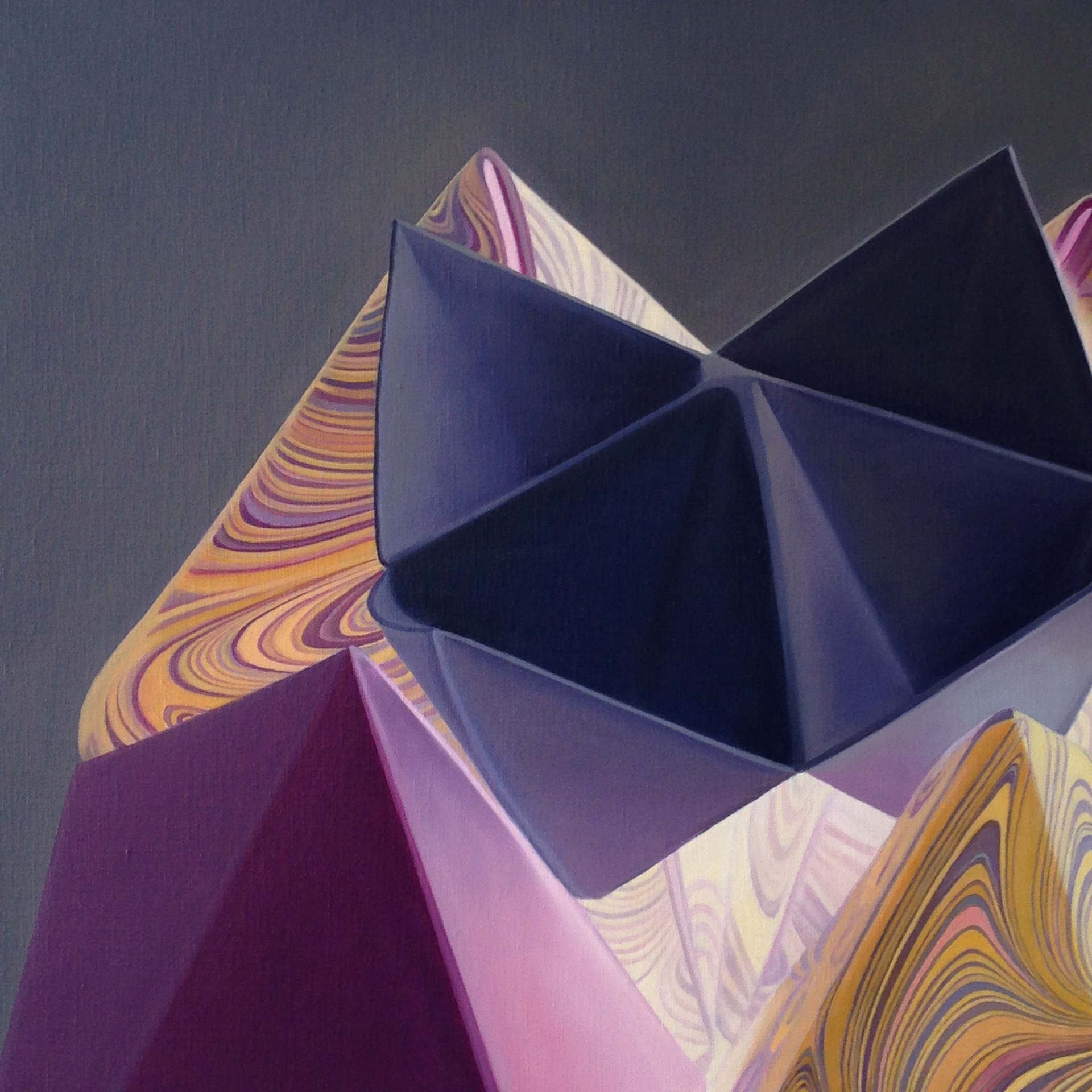 "Oxymores", huile sur toile, 120 x 120 cm, 2025, détail