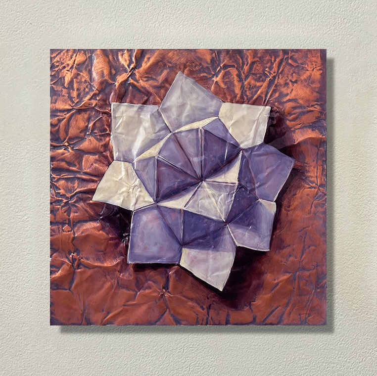 "Oxymores", huile sur cuivre, 30x30 cm