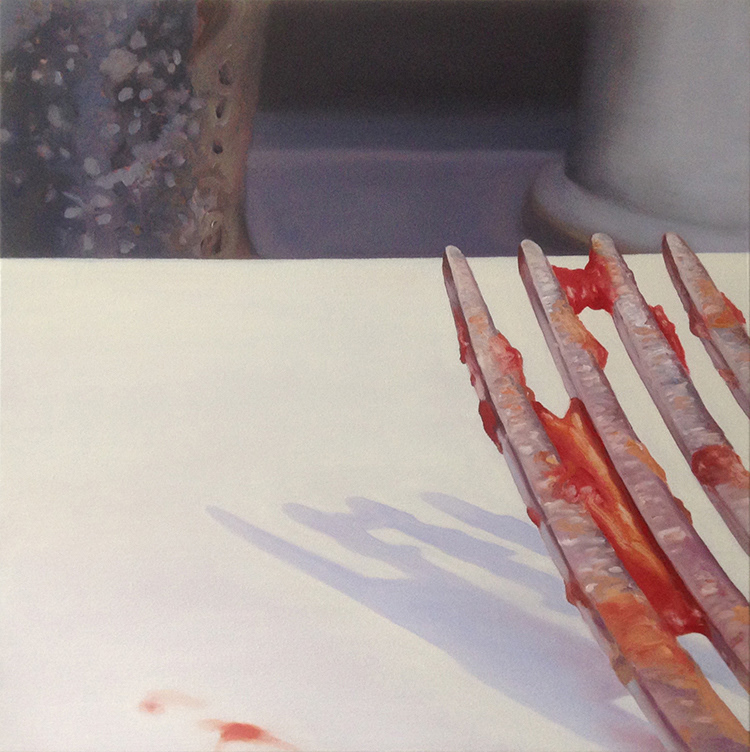 "CENDRILLON" (série) Huile sur toile (65 x 65 cm) - © ADAGP, Paris