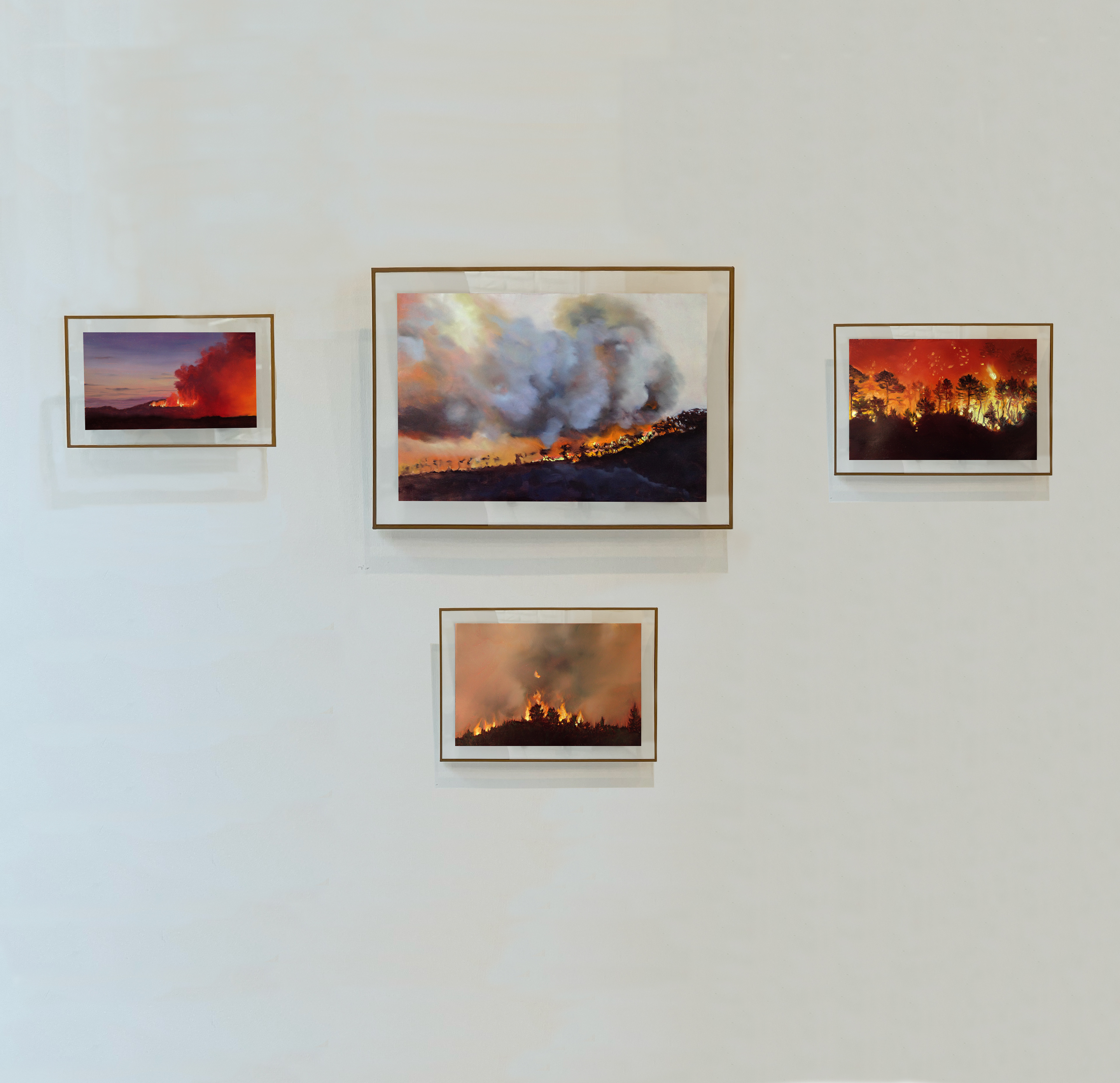 Série "Incendi" - accrochage Galerie le Coin des Arts, Paris