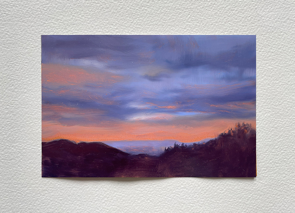 « Paysage », huile sur cuivre, 10x15 cm