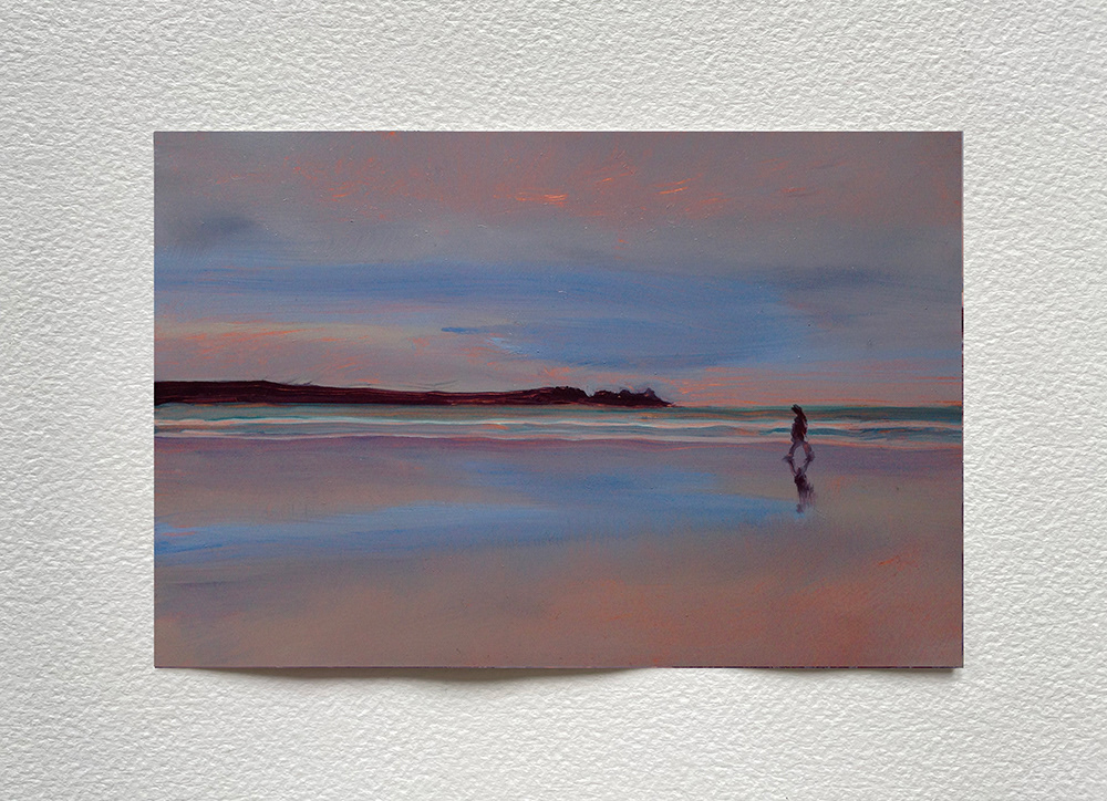 « Marine », huile sur cuivre, 10x15 cm