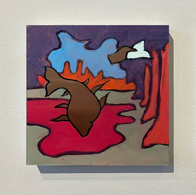 « Phénomènes », huile sur cuivre, 13x13 cm