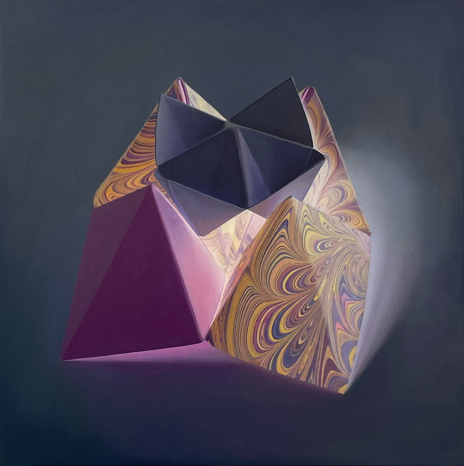 "Oxymores", huile sur toile, 60 x 60 cm, 2025